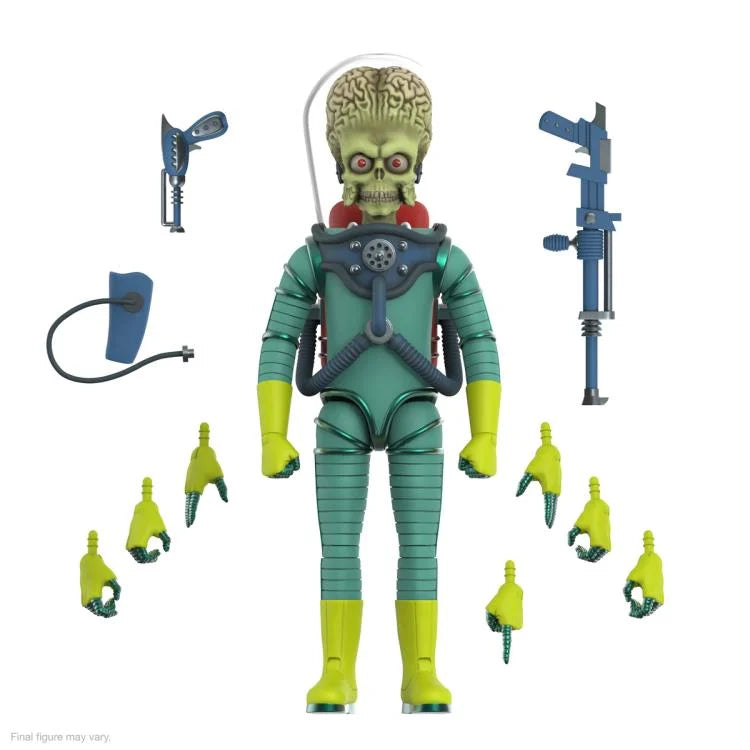 Mars Attacks ULTIMATES! Martian (Invasion Begins) 7-Inch Collectible Action Figure - Highly Articulated Sci-Fi Alien Toy for Display & Play - Perfect for Movie Fans & Collectors