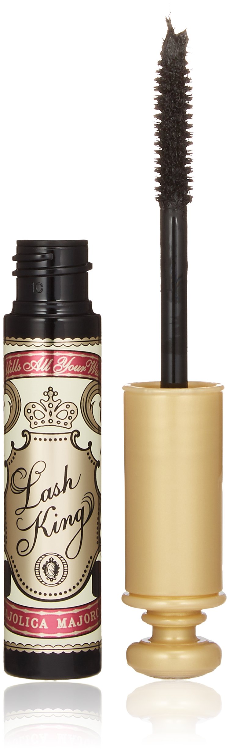 Majolica Majorca Lash King Mascara - Black Volumizing & Lengthening Waterproof Mascara for Dramatic Lashes | Perfect for Night Out, Date Night, and Special Occasions