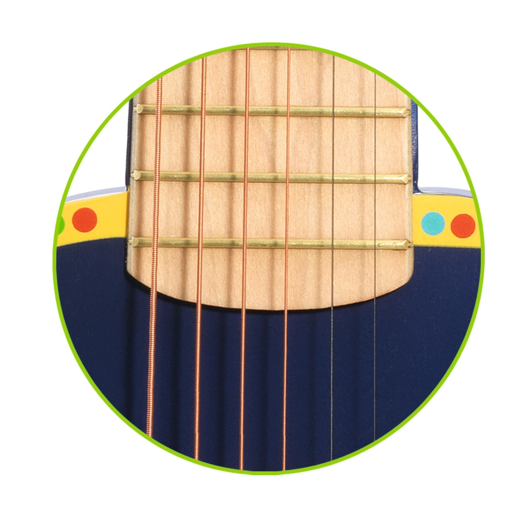 Djeco Animambo Toy Guitar for Kids - 6 Metallic Strings Musical Instrument - Perfect for Pretend Play, Music Learning & Early Childhood Development