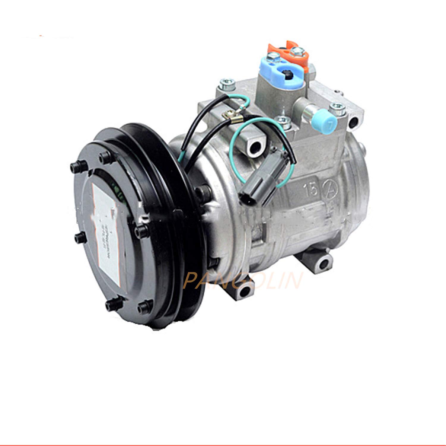 Komatsu PC200-6 Excavator AC Compressor 6D102 (447200-888) | Replacement Refrigerant Compressor Group for Construction Equipment | Perfect for Hot Climate Job Sites & Heavy-Duty Excavation
