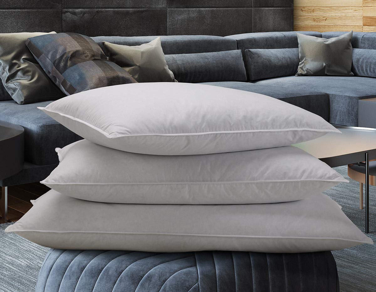 Premium Feather and Down Pillow for Queen Size Bed - Ultra Soft & Hypoallergenic - Perfect for Side Sleepers & Neck Support - Luxury Bedding for Hotels & Home Use