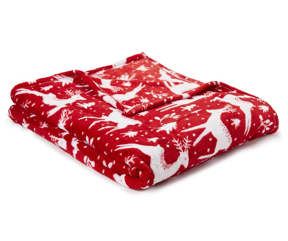 Cozy Christmas Reindeer Throw Blanket for Women - Soft Hooded Poncho Blanket for Holiday Gifts, Winter Warmth & Home Decor (50