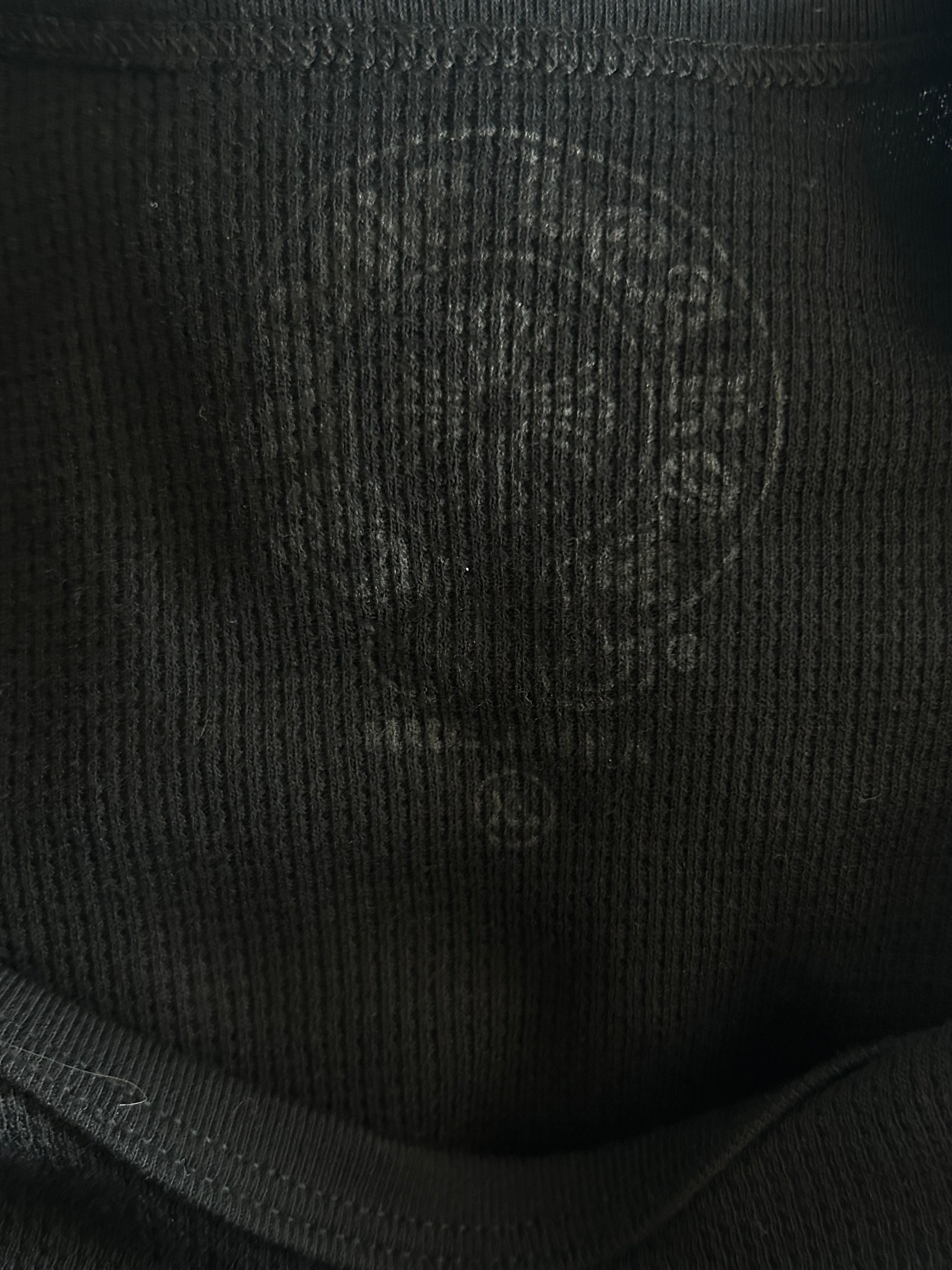 Chrome Hearts Black & White Horseshoe Logo Thermal Long Sleeve T-Shirt for Men - Warm Winter Layering & Streetwear Fashion