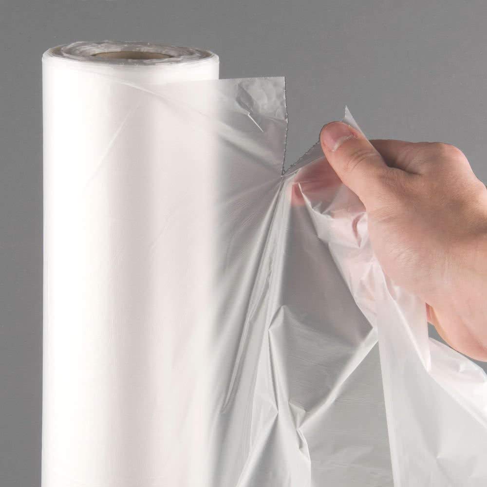 RBHK 12x16 Inch Clear Plastic Produce Bags on a Roll - 350 Bags per Roll (4 Rolls Total) - Food Storage, Pet Waste, Diaper Disposal - Ideal for Grocery Stores, Farmers Markets & Home Organization