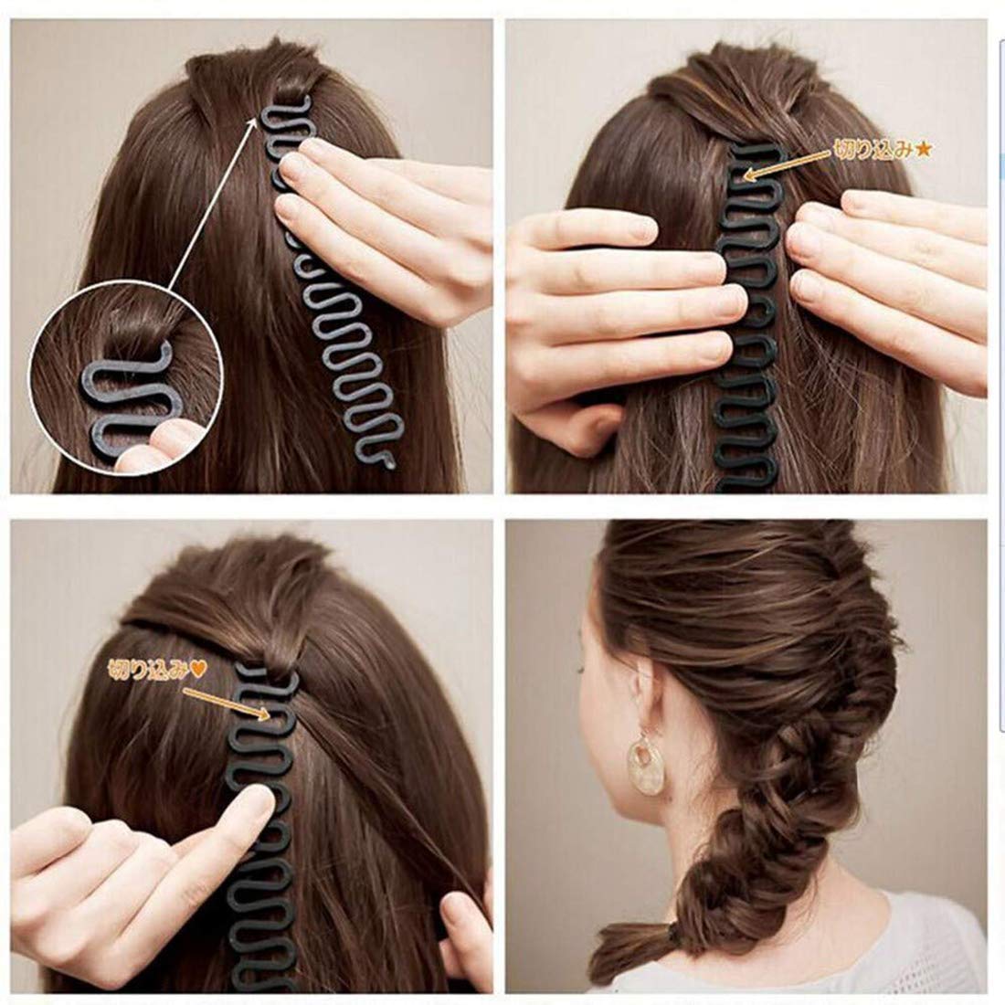 Professional Salon Hair Comb Set - 10PCS Plastic Styling Combs for Barbers & Hairstylists | Includes Rat Tail Comb, Wide Tooth Comb, Detangling Comb & Hair Braid Makers | Perfect for Salon, Home Use & Hair Styling