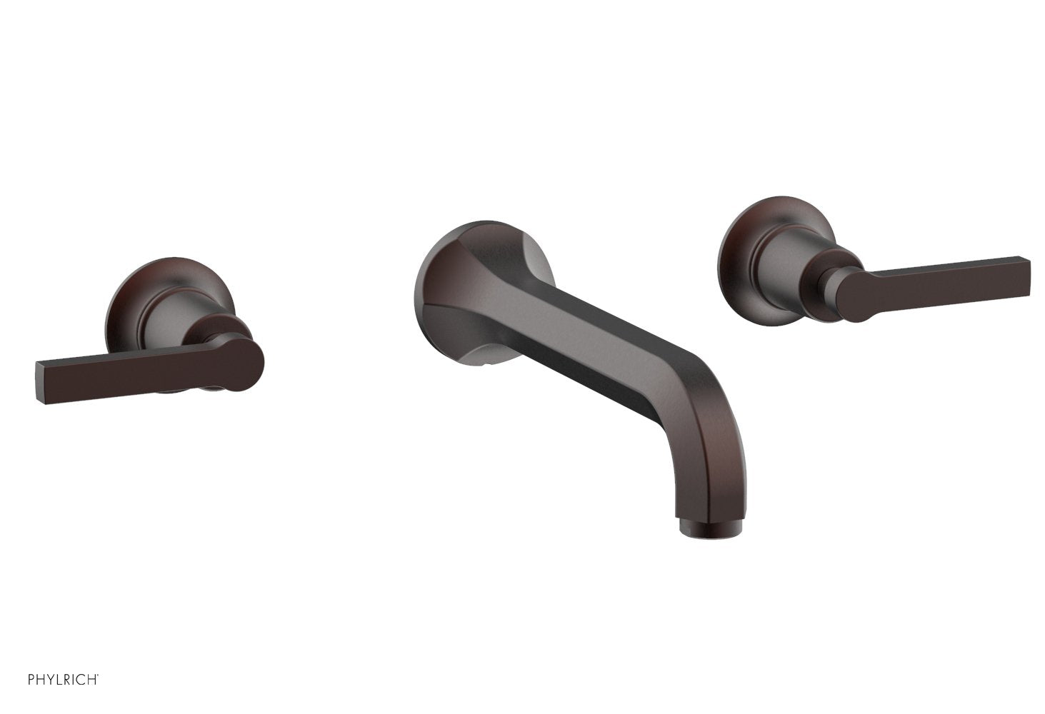 HEX MODERN Wall Mount Tub Faucet Set with Lever Handles - Model 501-57 - Perfect for Bathroom Renovation and Spa-Style Upgrades