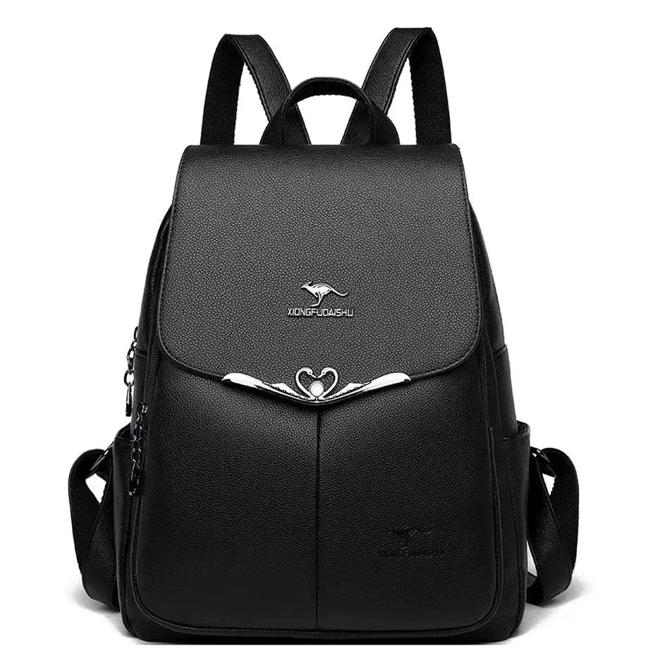 Stylish Genuine Leather Women's School Backpack - Durable Laptop Bag for College, Work & Travel - Perfect for Students & Professionals