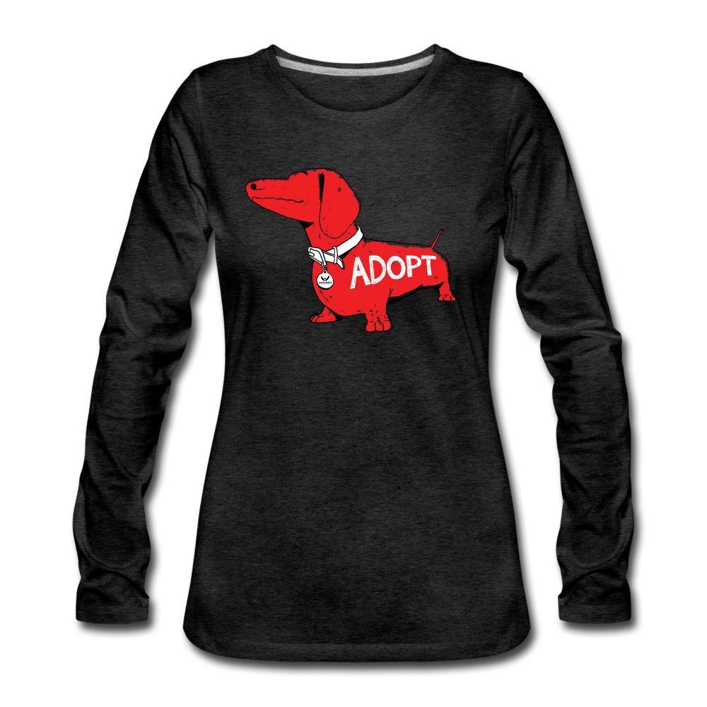 Premium Long Sleeve T-Shirt with Contoured Fit - Big Red Dog Graphic - Comfortable Casual Wear for Men & Women - Perfect for Outdoor Activities, Work & Everyday Use