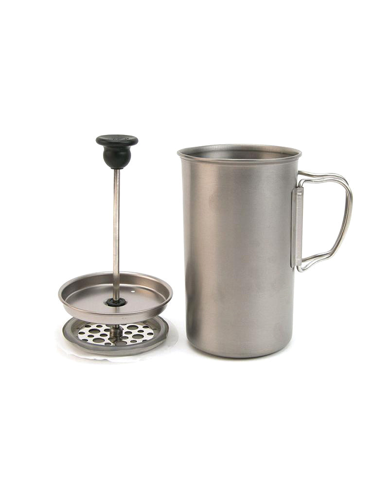 Premium Titanium French Press Coffee Maker - 34oz/1L, Durable & Rust-Proof - Perfect for Camping, Travel & Home Brewing