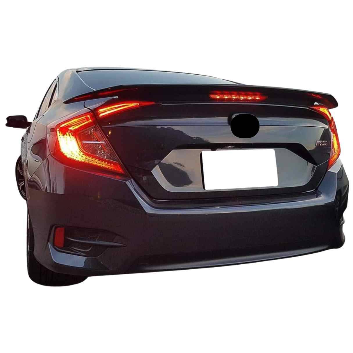 2016-2021 Honda Civic Sedan SI Style ABS Rear Wing Spoiler with LED - Upgrade Your Ride for Sporty Look & Nighttime Visibility - Perfect for Car Enthusiasts & Street Racing