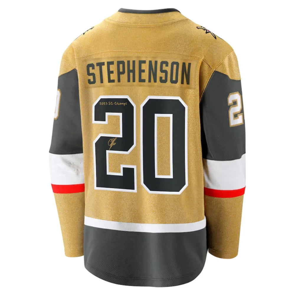 Chandler Stephenson Autographed Vegas Golden Knights Gold Jersey - Signed Hockey Jersey with 