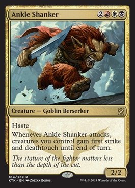 Magic The Gathering Ankle Shanker (164/269) - Khans of Tarkir Foil Card - MTG Collectible Trading Card Game for Deck Building & Strategy Battles - Perfect for Tournaments & Casual Play