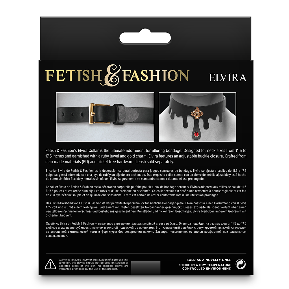 Elvira Faux Leather Drip Choker Necklace - Gothic Punk Fashion Accessory for Women - Perfect for Halloween, Cosplay & Alternative Style Outfits