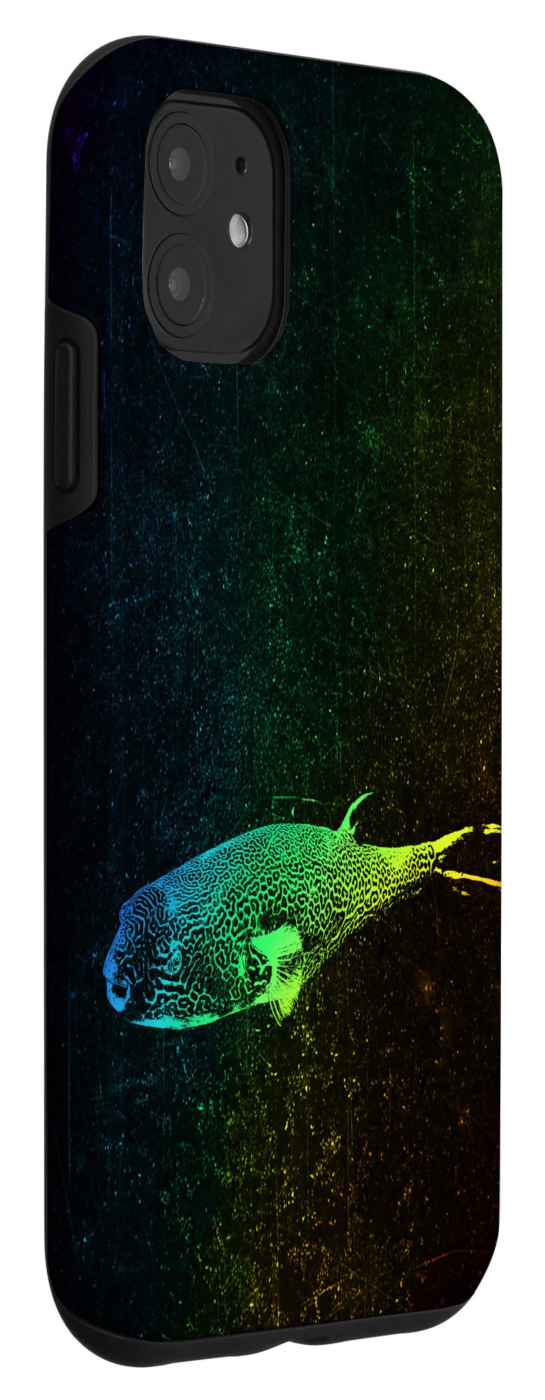 iPhone 11 PUFFER FISH Phone Case - Colorful Rainbow Retro Protective Cover | Trendy Aesthetic Design for Daily Use & Travel Protection