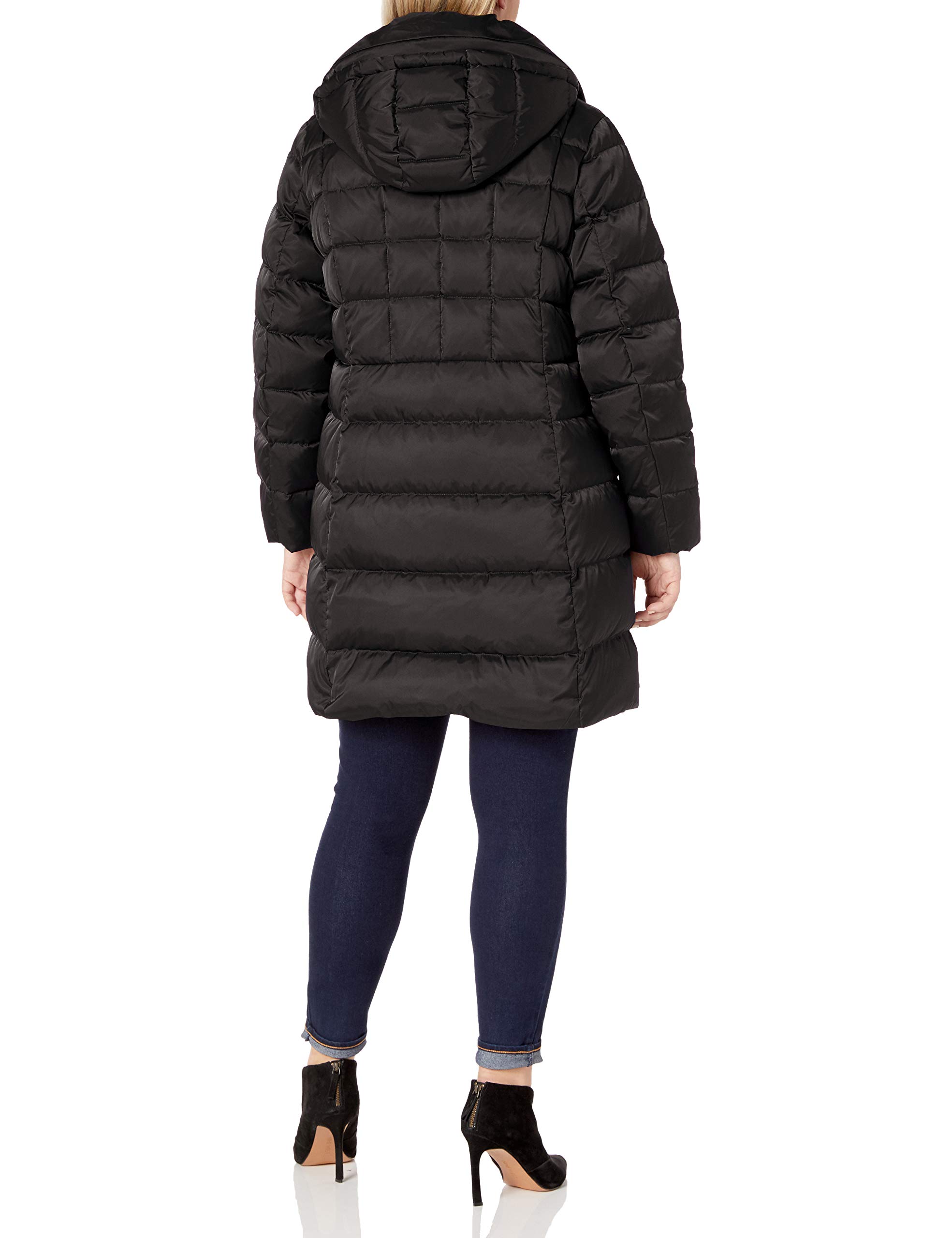 Tahari Women's Heavyweight Asymmetrical Puffer Coat - Winter Warm Down Jacket for Cold Weather, Fashionable Outerwear for Daily Wear & Outdoor Activities
