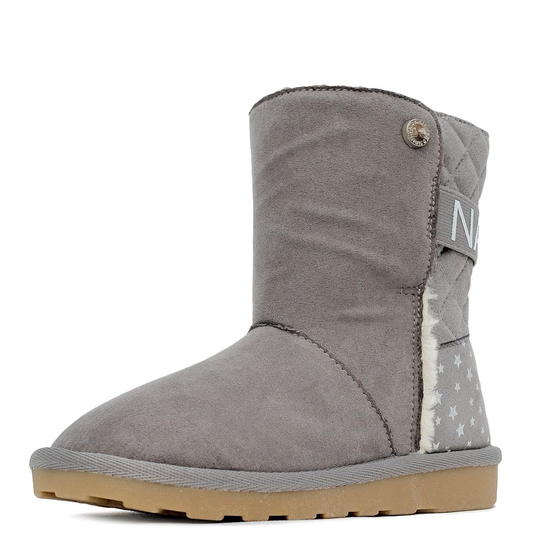 Nautica Kids' Sherpa Fur Snow Boots - Warm Winter Ankle Booties for Boys & Girls (Toddler, Little Kid, Big Kid) | Perfect for Snow Play, Winter Walks & Outdoor Adventures