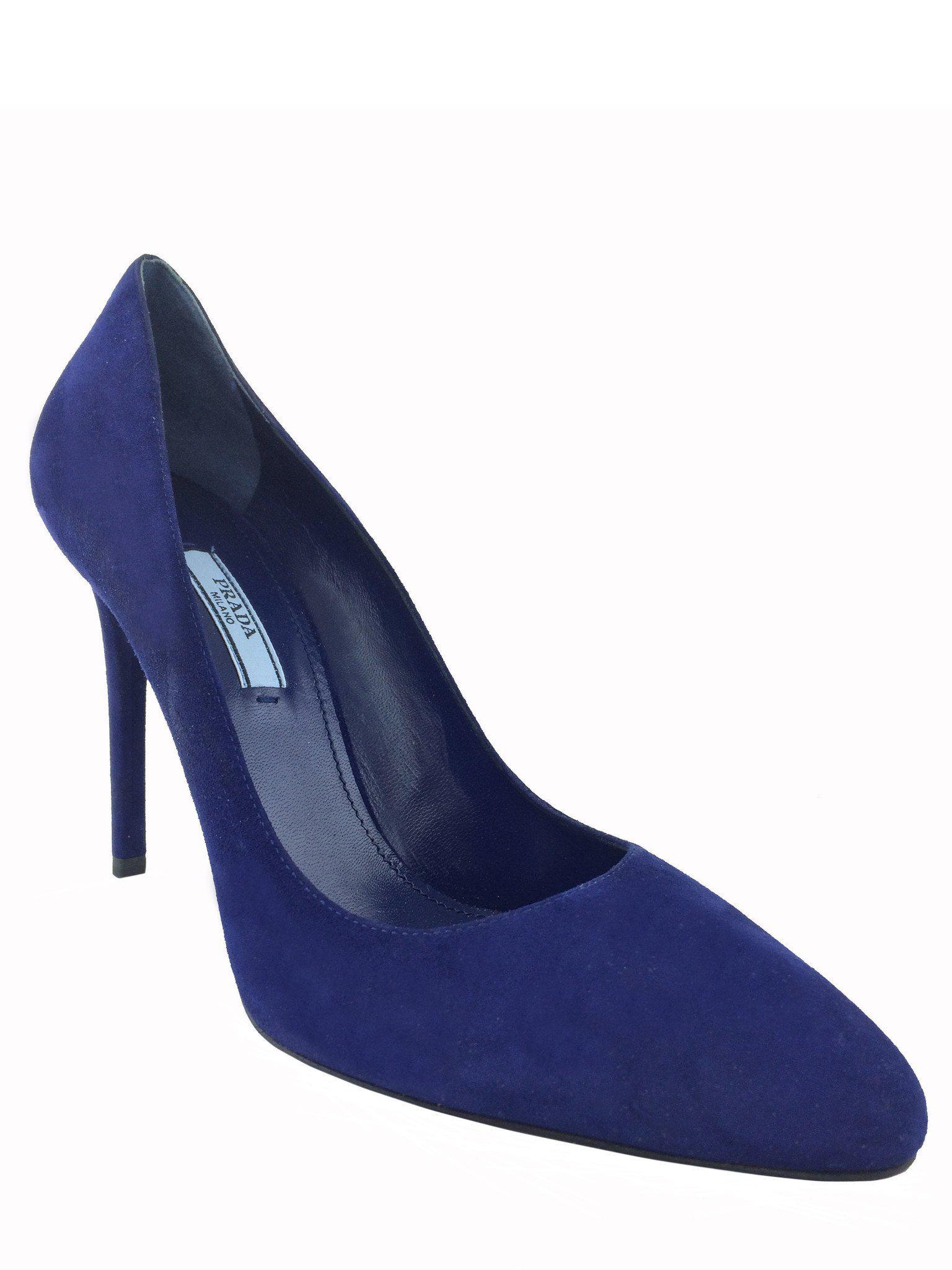 Prada Suede Point Toe Pumps Women's Size 9 (IT39) - Luxury High Heels for Office, Party & Special Occasions