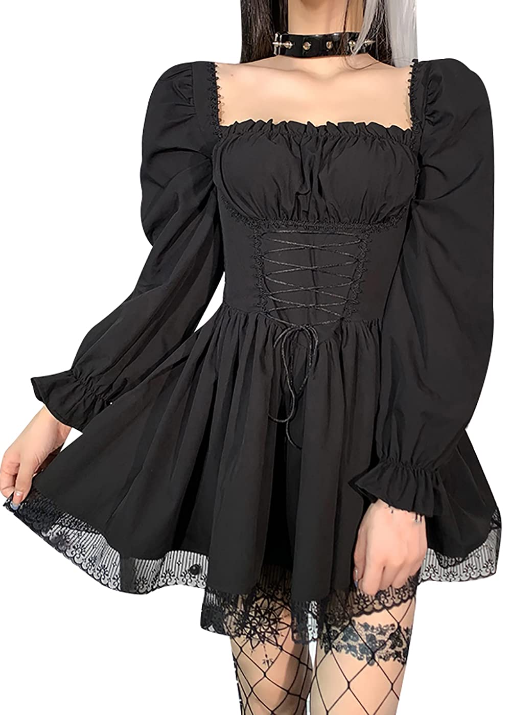 Sexy High Waist Backless Mini Dress - Plaid Gothic Punk Style with Zipper Detail | Perfect for Summer Parties, Concerts & Nightclub Outfits