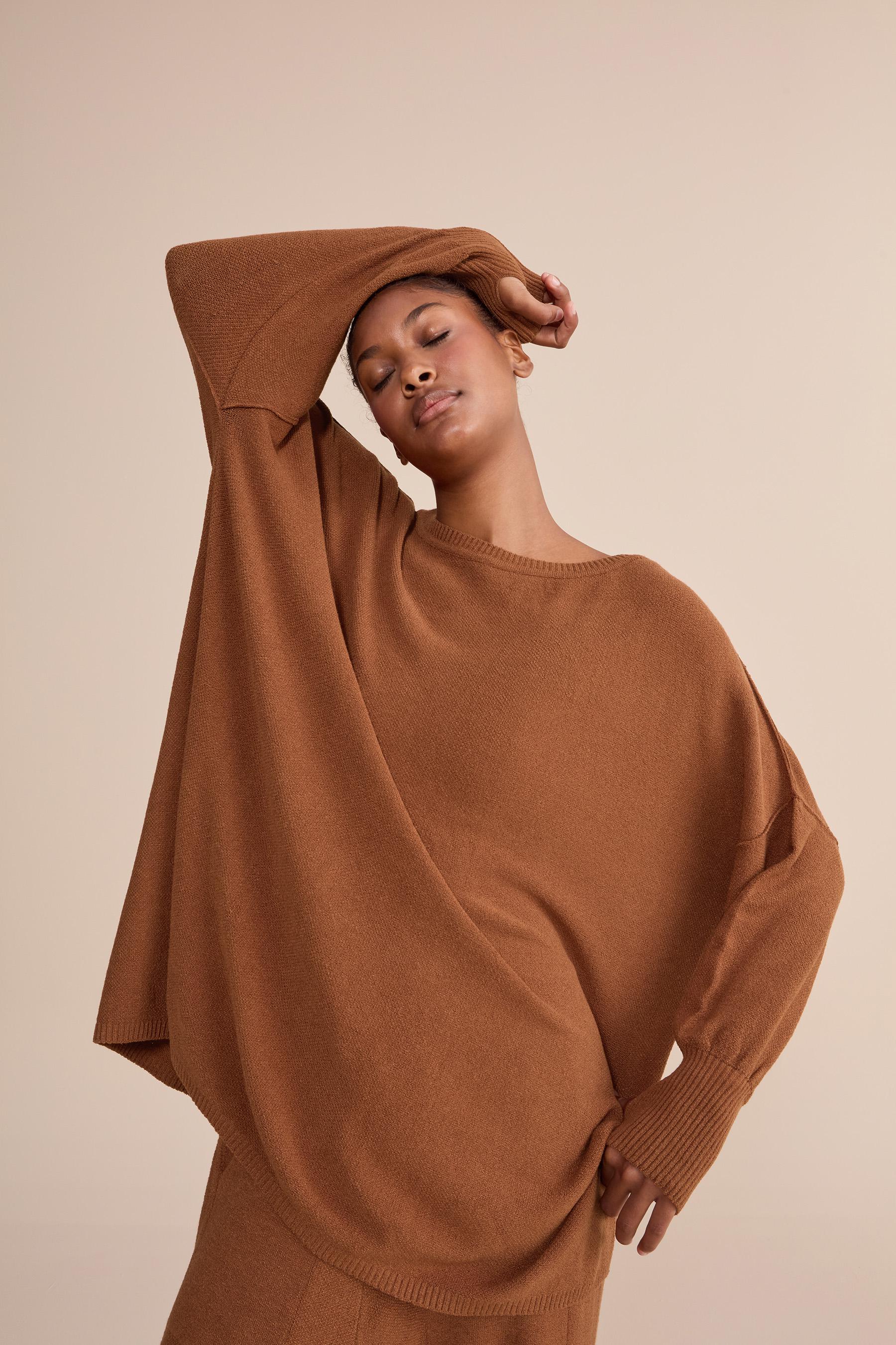 Women's Mesh Stitch Knit Sweater - Breathable Loose Fit Pullover for Casual Wear & Layering | Perfect for Fall, Winter & Spring Outfits