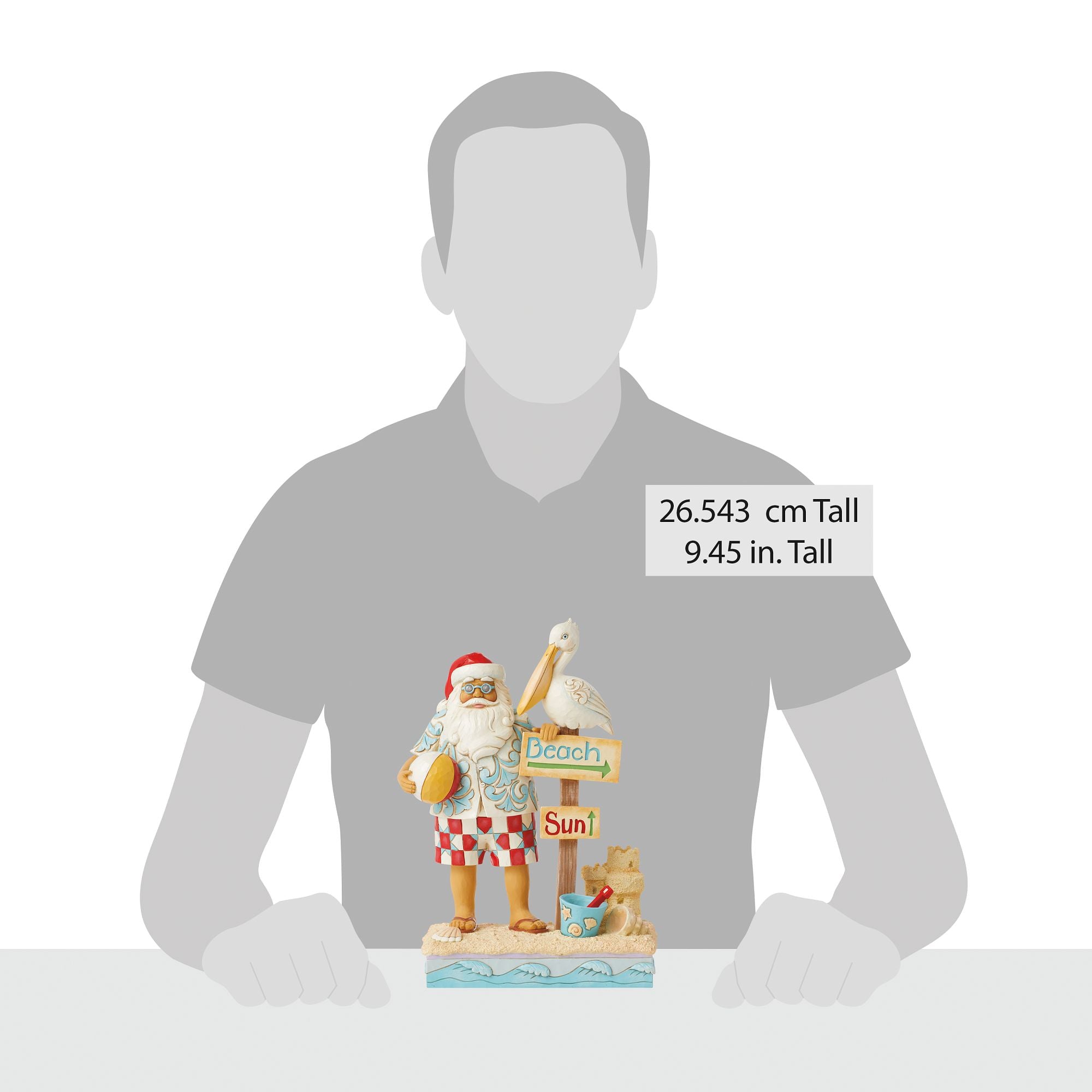 Santa with Signs and Pelican Christmas Decorations - Holiday Home Decor for Indoor & Outdoor Use