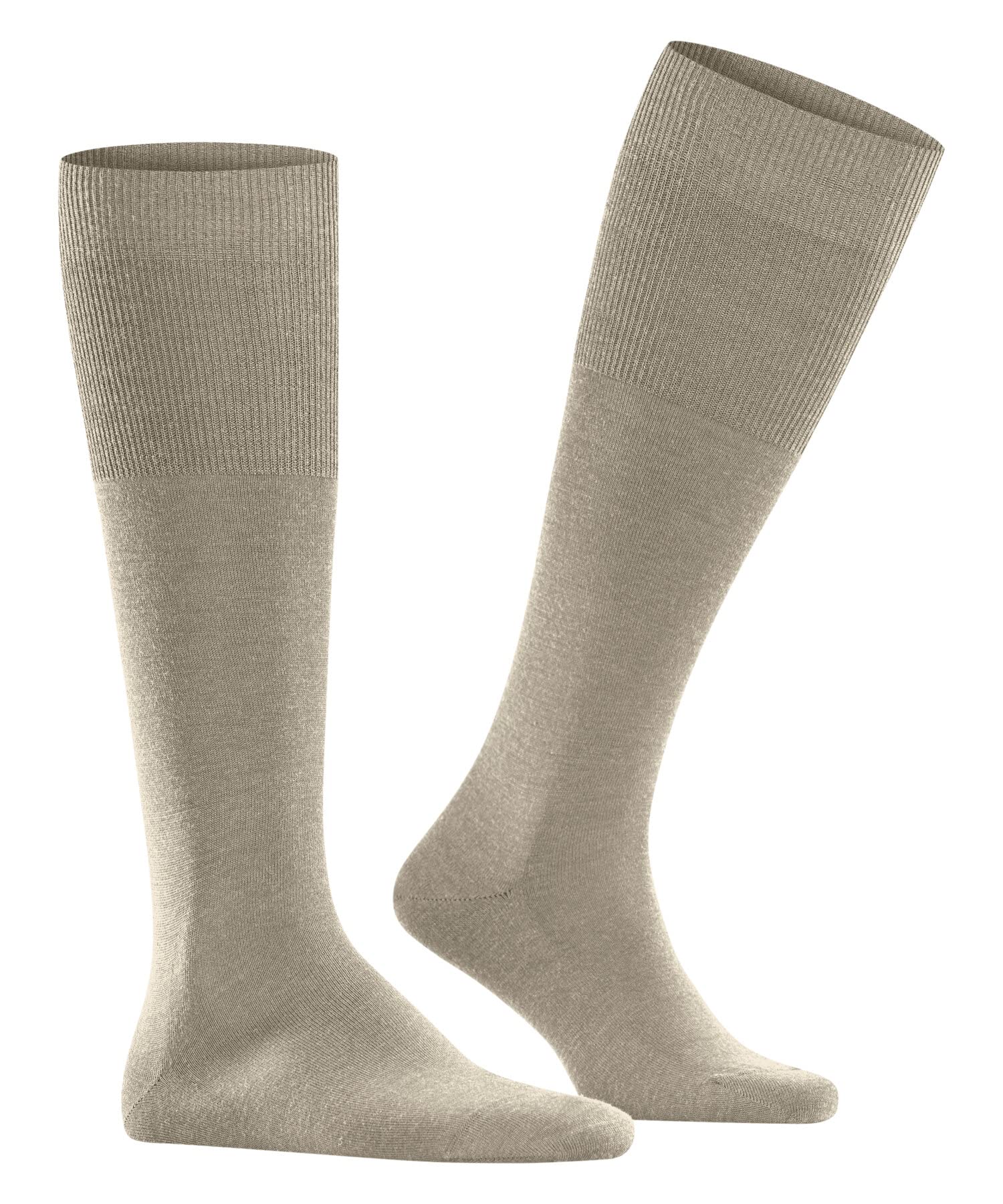 FALKE Men's Knee-High Dress Socks for Travel & Work - Breathable Merino Wool & Cotton Blend - Formal & Casual Comfort Socks - Perfect for Business Trips, Office Wear & Daily Use - 1 Pair