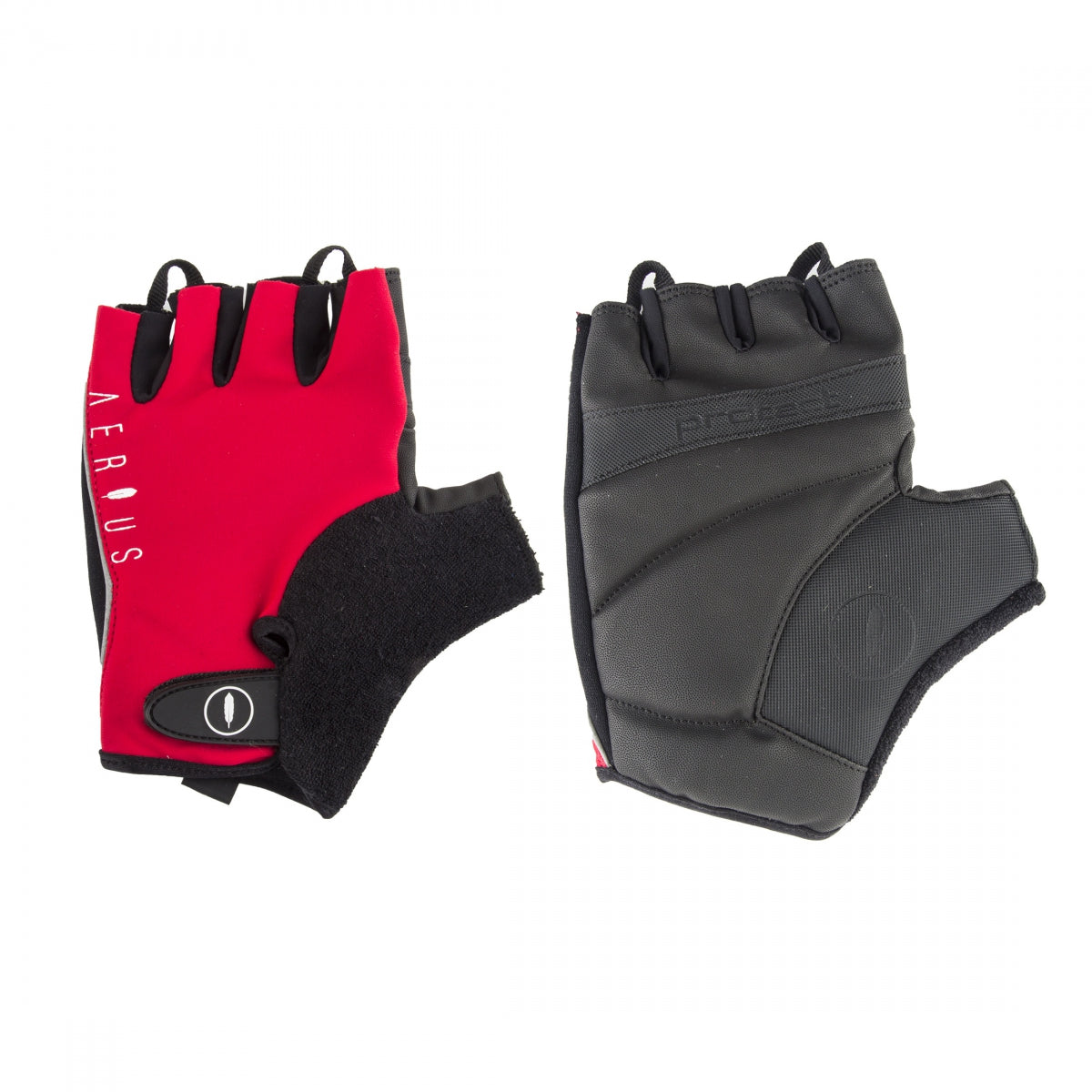 Aerius Classic Unisex Fingerless Gloves - Red, Medium Size | Perfect for Cycling, Running, Gym & Outdoor Activities