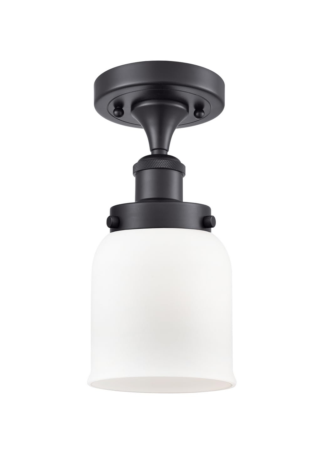 Innovations 916-1C-BK-G51-LED Modern LED Semi-Flush Mount Ceiling Light - Ballston Collection in White - Perfect for Bedroom, Kitchen & Hallway Lighting