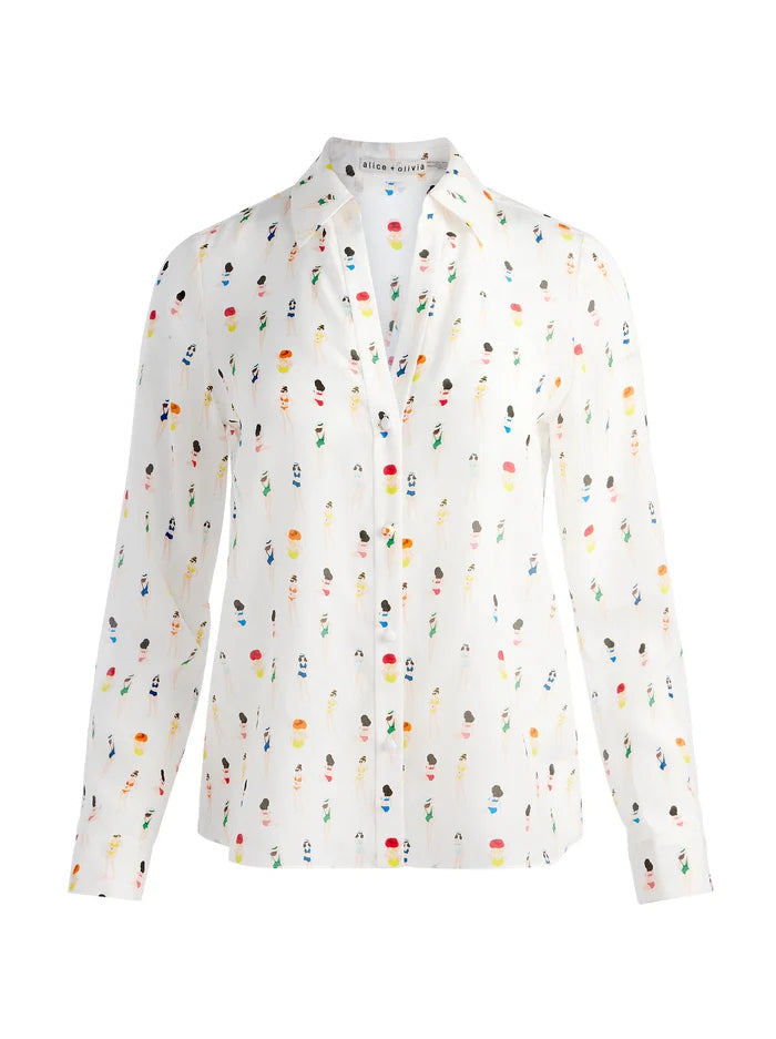Eloise Button Down Shirt for Women - Stylish Beach Club Casual Wear | Perfect for Summer Outings, Vacations & Relaxing by the Shore