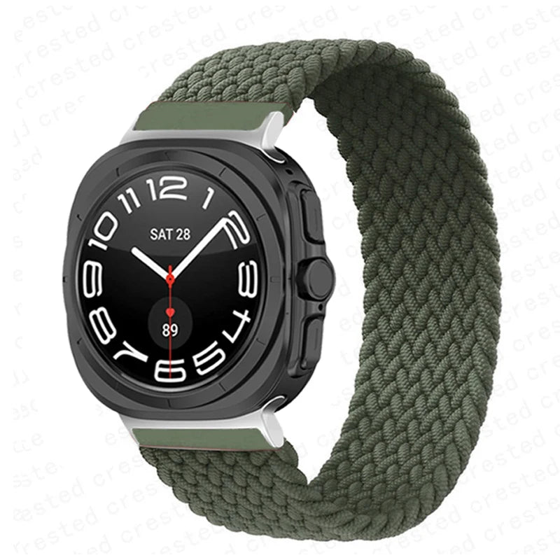 Stretchy Braided Solo Loop Bands for Samsung Galaxy Watch Ultra - Comfortable, Durable & Stylish for Workouts, Running & Everyday Wear
