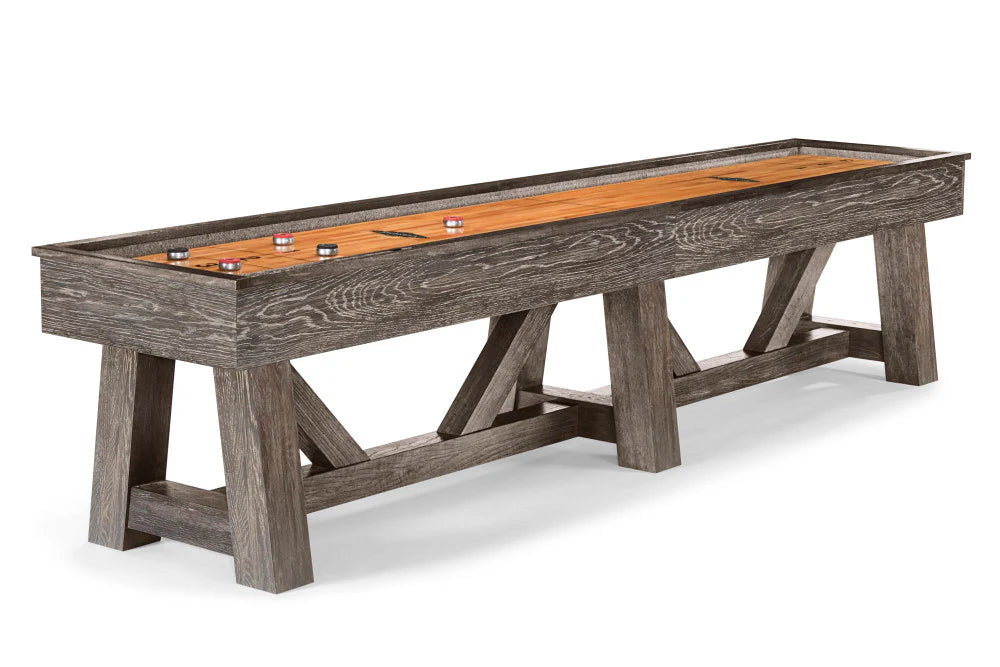Premium Brunswick Botanic 12-Foot Shuffleboard Table for Game Rooms & Bars – Professional Indoor Shuffleboard for Home Entertainment & Pub Games