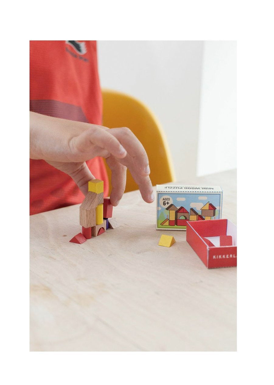 Kikkerland Puzzle Matchbox House - Miniature Wooden Puzzle Toy for Adults & Kids - Perfect for Travel, Gifts & Brain Teaser Games