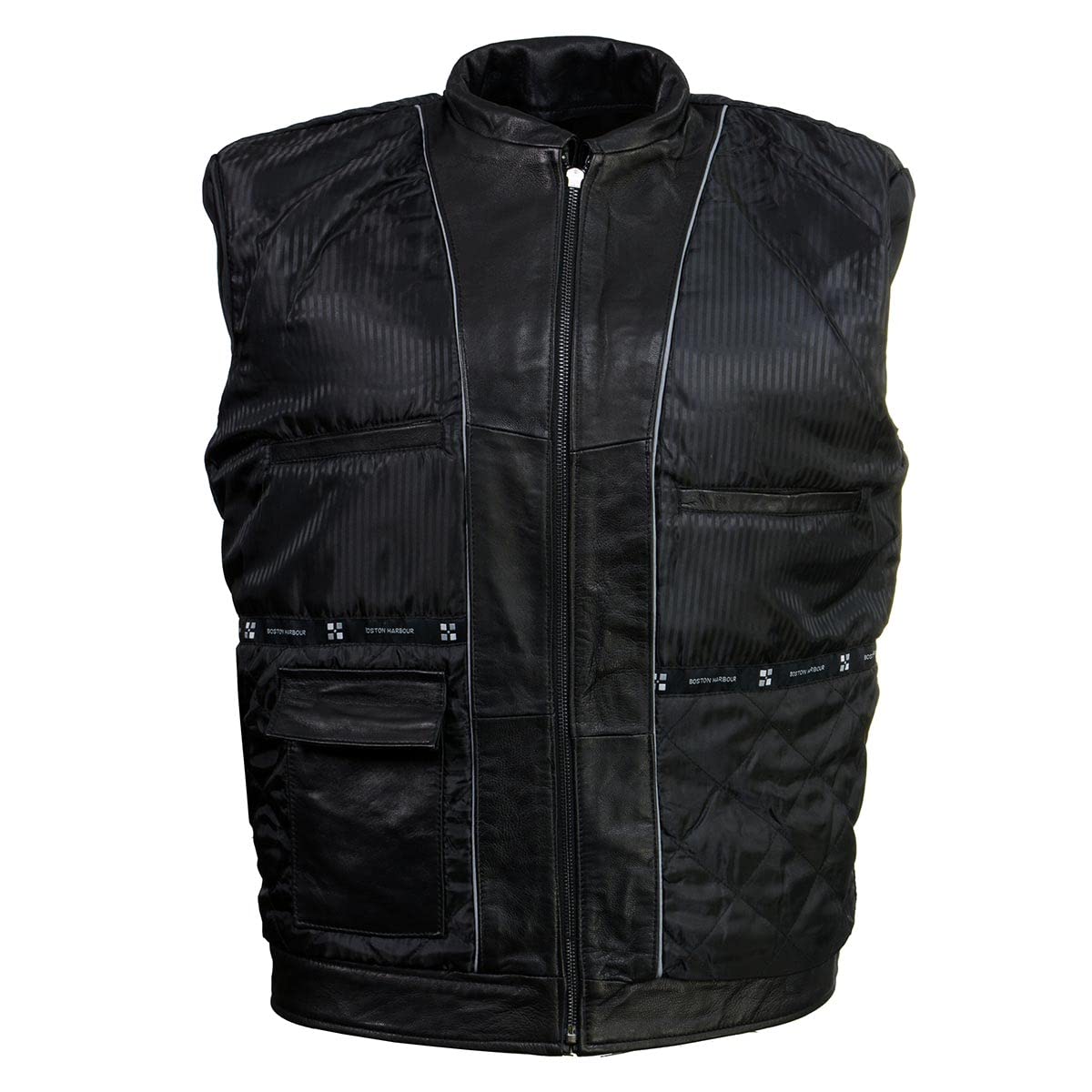 Premium Milwaukee Leather Men's Black New Zealand Lamb Skin Jacket - Stylish Motorcycle & Casual Wear for All Seasons