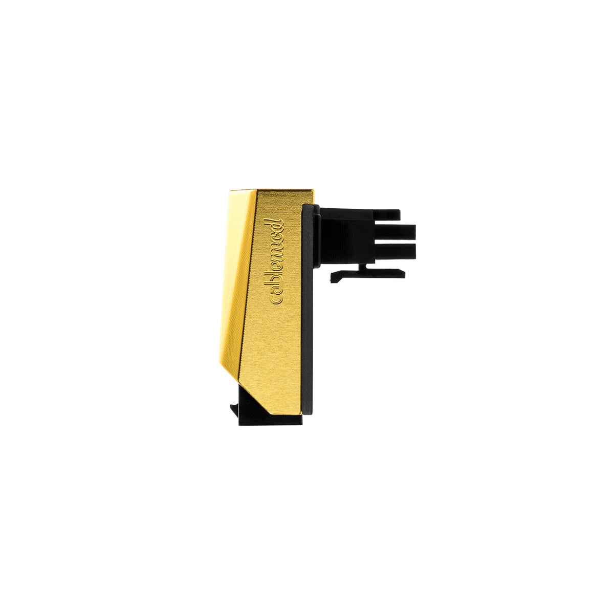CableMod 12VHPWR 90 Degree Angled Adapter - Variant B (Gold) - Perfect for NVIDIA RTX 40 Series GPUs & PC Cable Management