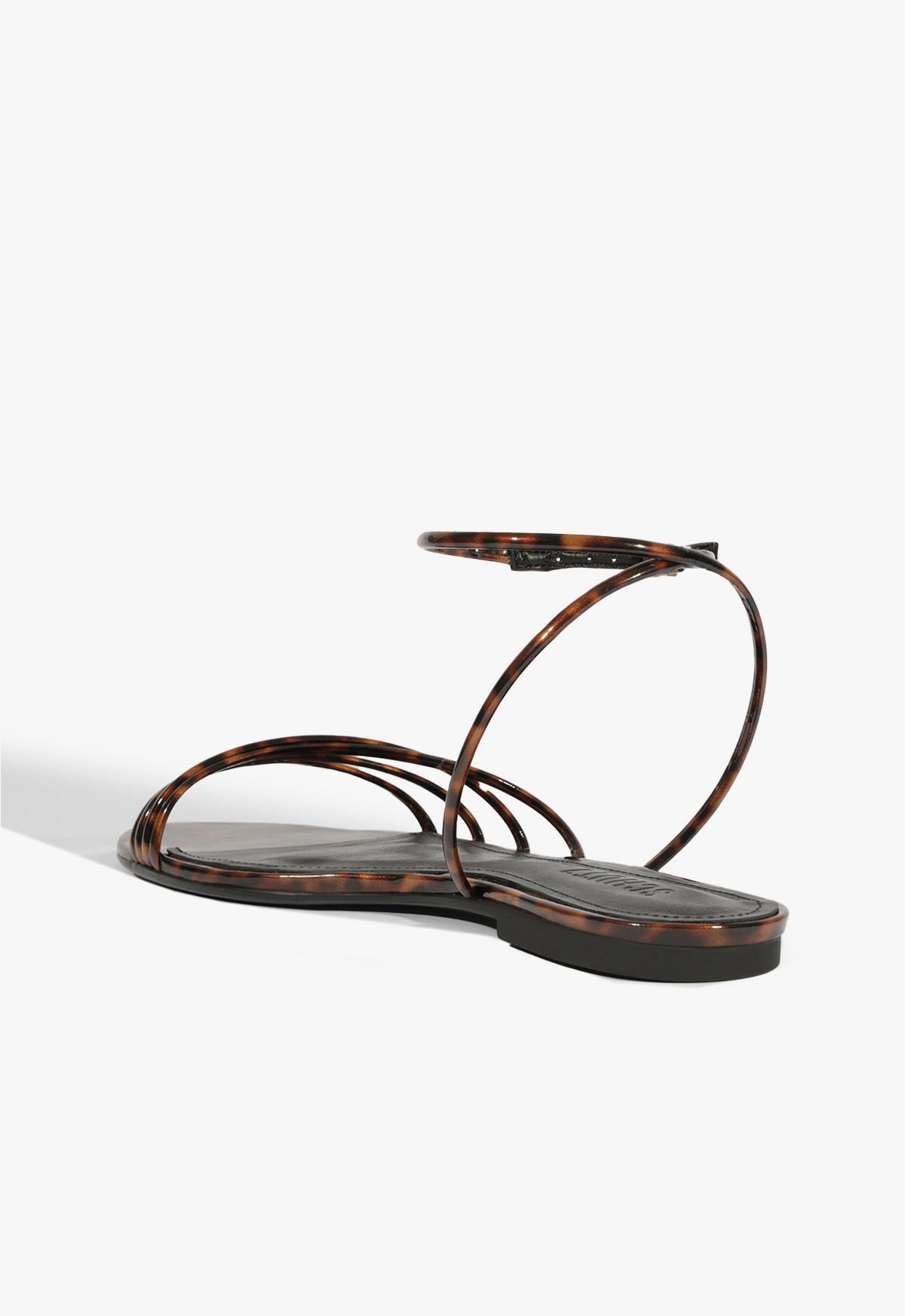 Inez Women's Animal Print Leather Flat Sandals - Comfortable Casual Summer Shoes for Beach, Vacation & Everyday Wear
