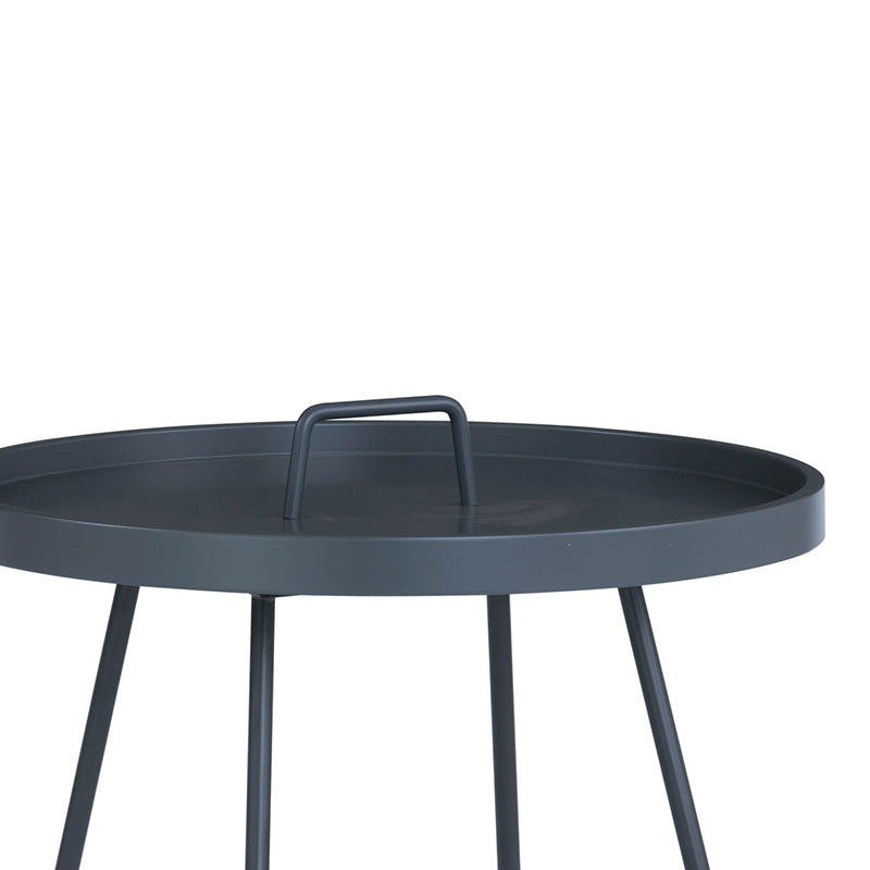 JAXI 40cm Round Coffee Table in Graphite Grey - Perfect for Living Room, Lounge & Small Spaces