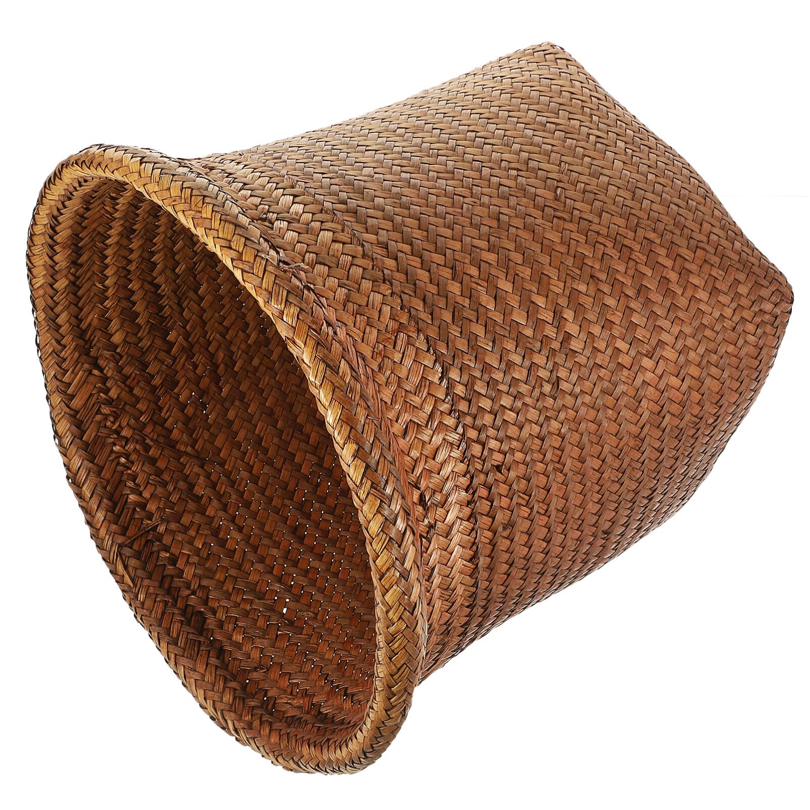 NUOBESTY Woven Rattan Trash Can with Motion Sensor - Slim Waste Basket for Kitchen, Bathroom, Bedroom & Office - Eco-Friendly Planter Bin for Home Decor & Organization
