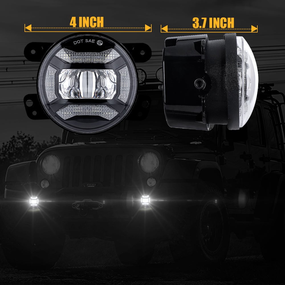 LOYO 30W LED Fog Lights for Jeep Wrangler & Gladiator - High Performance Off-Road Lighting for Adventure, Camping & Night Driving