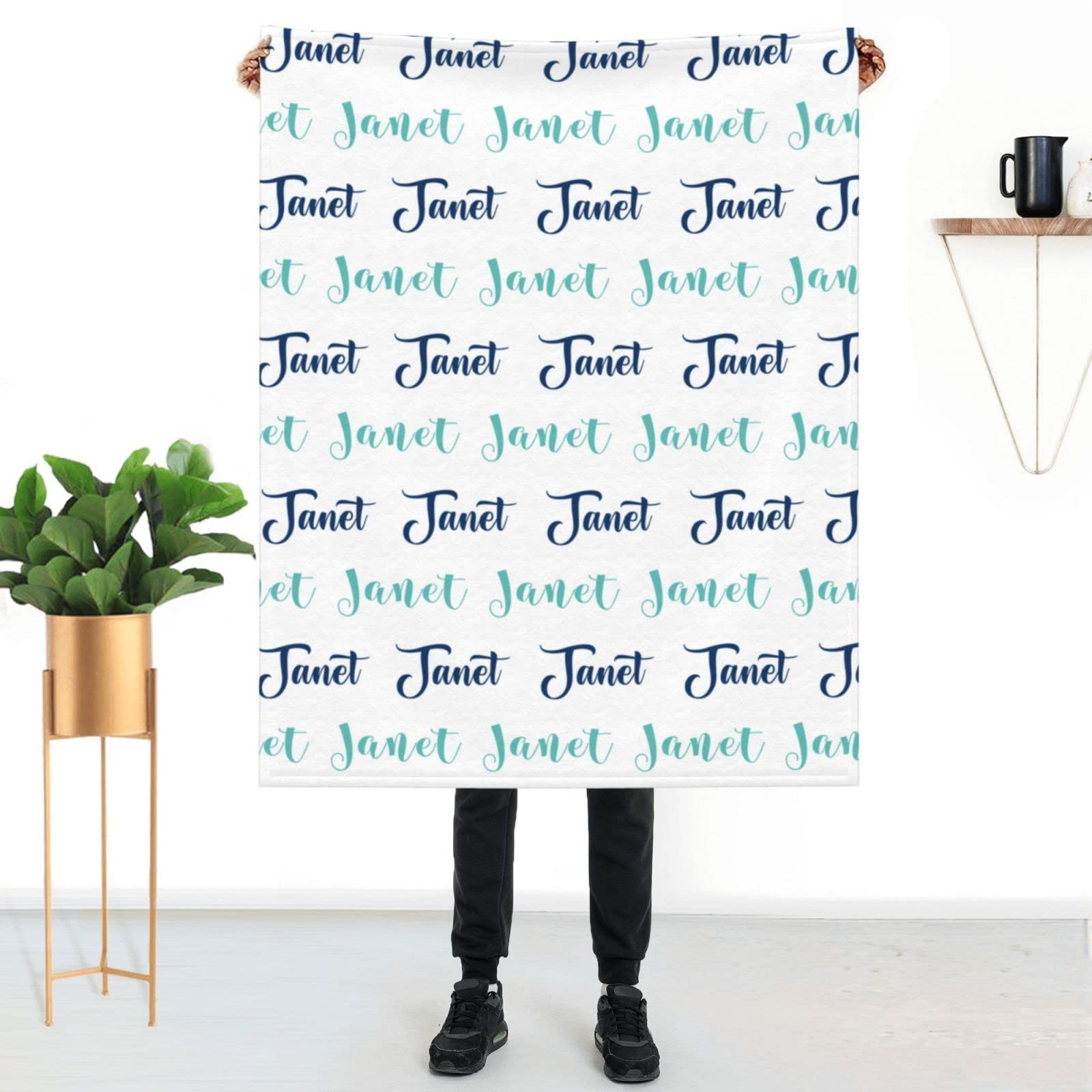 Custom Personalized Baby Blankets with Name - Soft Monogrammed Swaddling Blankets for Newborn Boys & Girls - Unique Baby Shower Gift for Infants - Perfect for Nursery, Photo Shoots & Special Occasions
