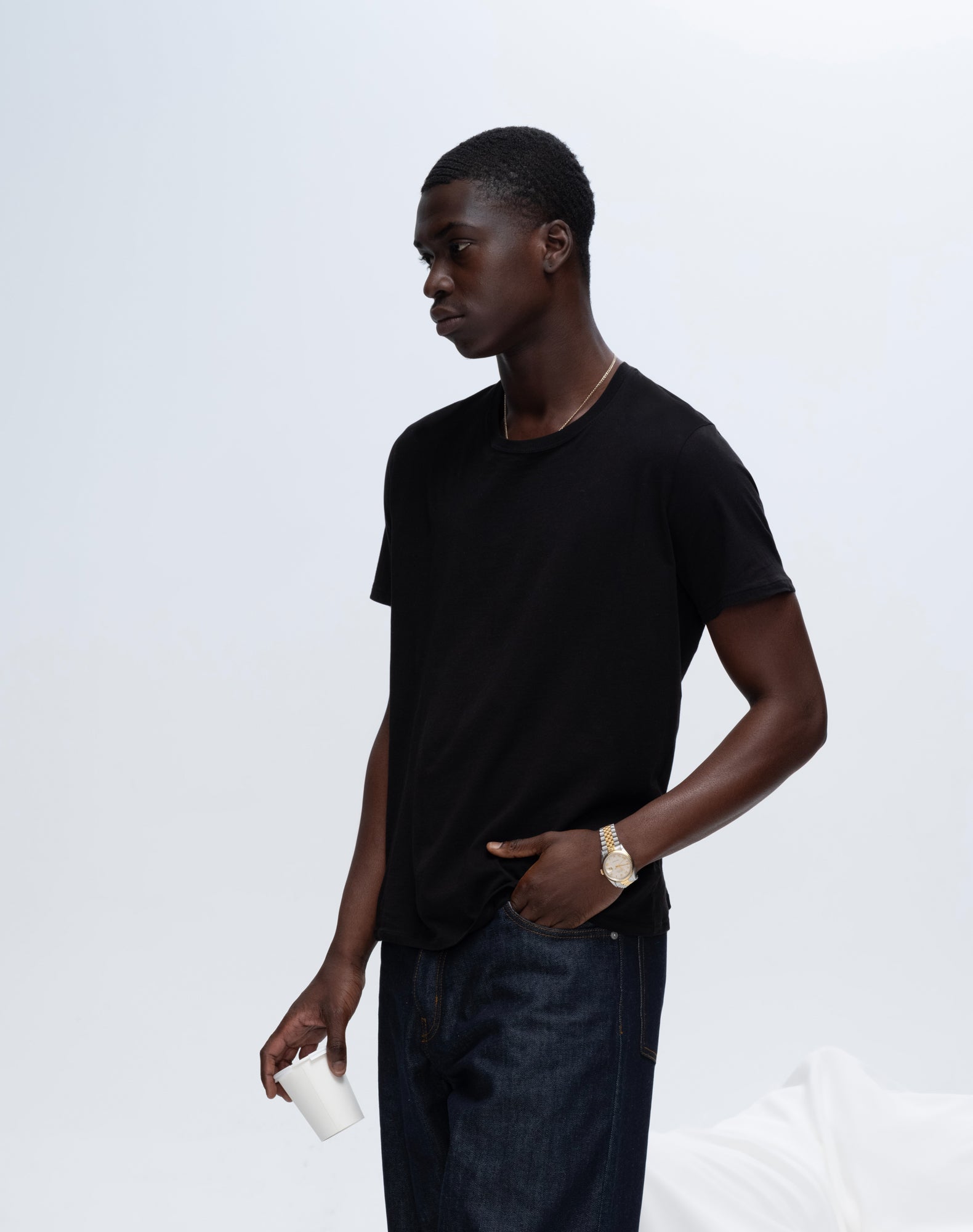 Classic Jersey Crew Neck T-Shirt for Men & Women - Soft Cotton Short Sleeve Tee - Black - Perfect for Casual Wear, Gym & Everyday Outfits
