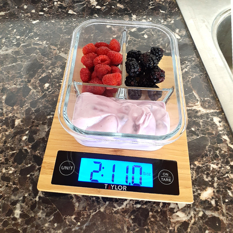 Premium Digital Bamboo Kitchen Scale - Accurate Electronic Food Scale for Cooking, Baking & Portion Control - Perfect for Home Chefs & Healthy Eating