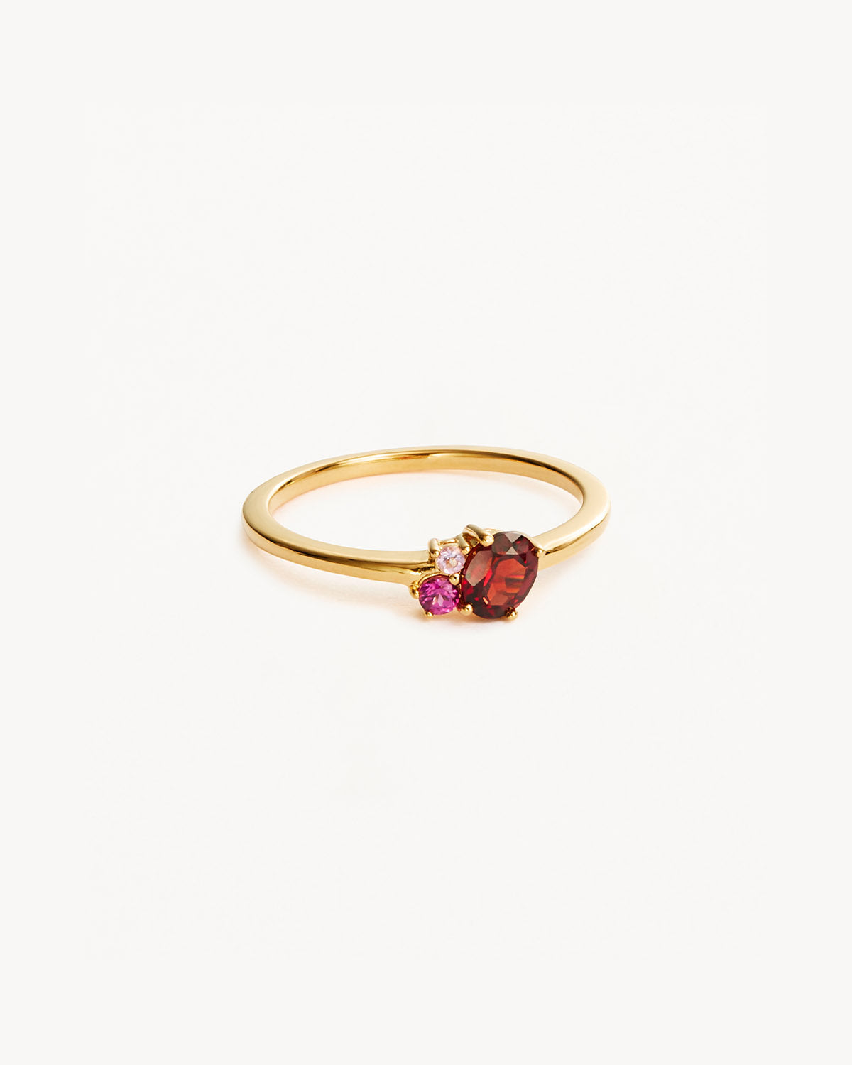18K Gold Vermeil Kindred Birthstone Ring - January Birthstone Jewelry for Women, Perfect Gift for Birthday, Anniversary & Mother's Day | Elegant Stackable Ring for Everyday Wear