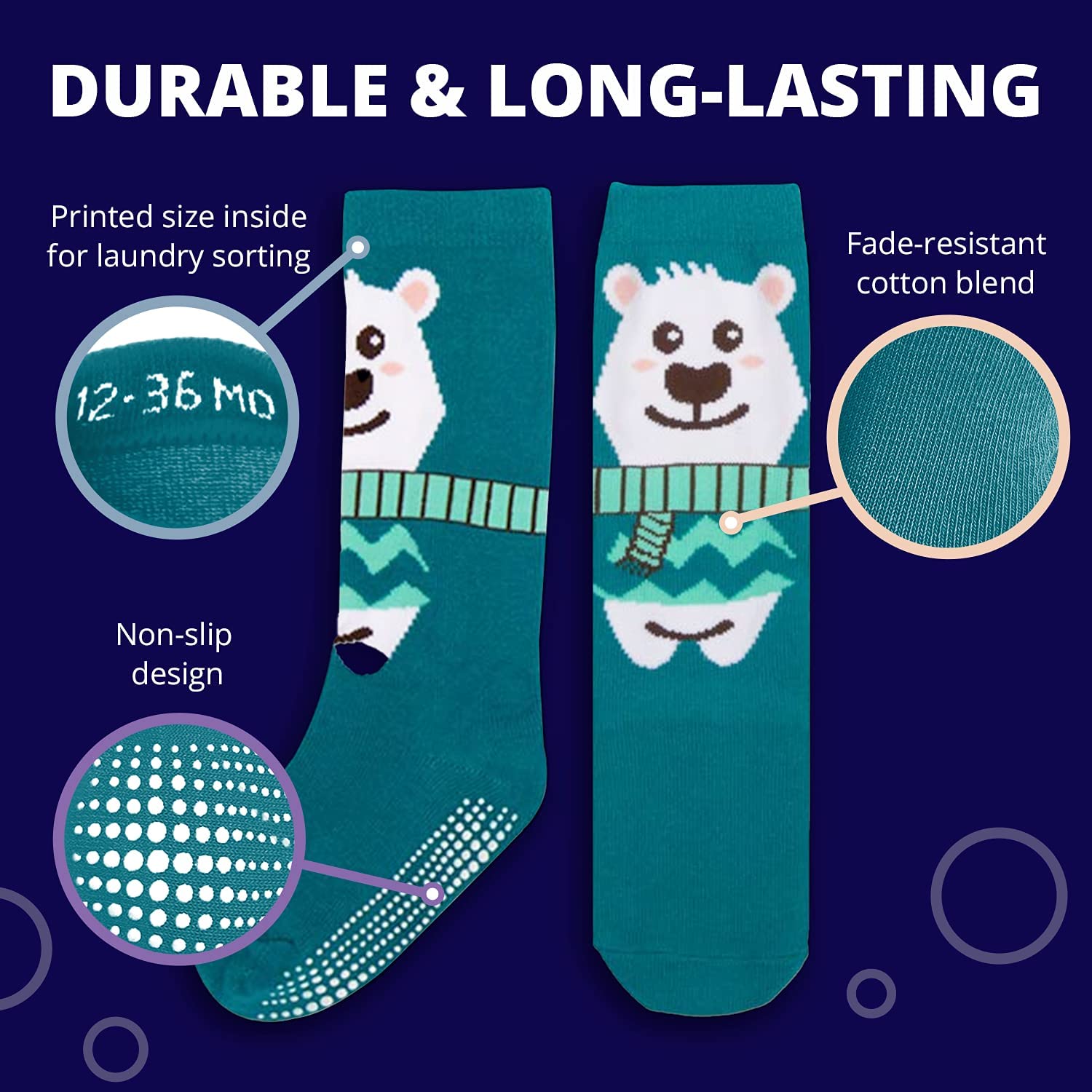 LA ACTIVE Girls Knee High Socks - Cozy Warm Cotton Uniform Sports Socks for Toddlers & Kids - Perfect for School, Dance, Dress Up & Winter Outfits