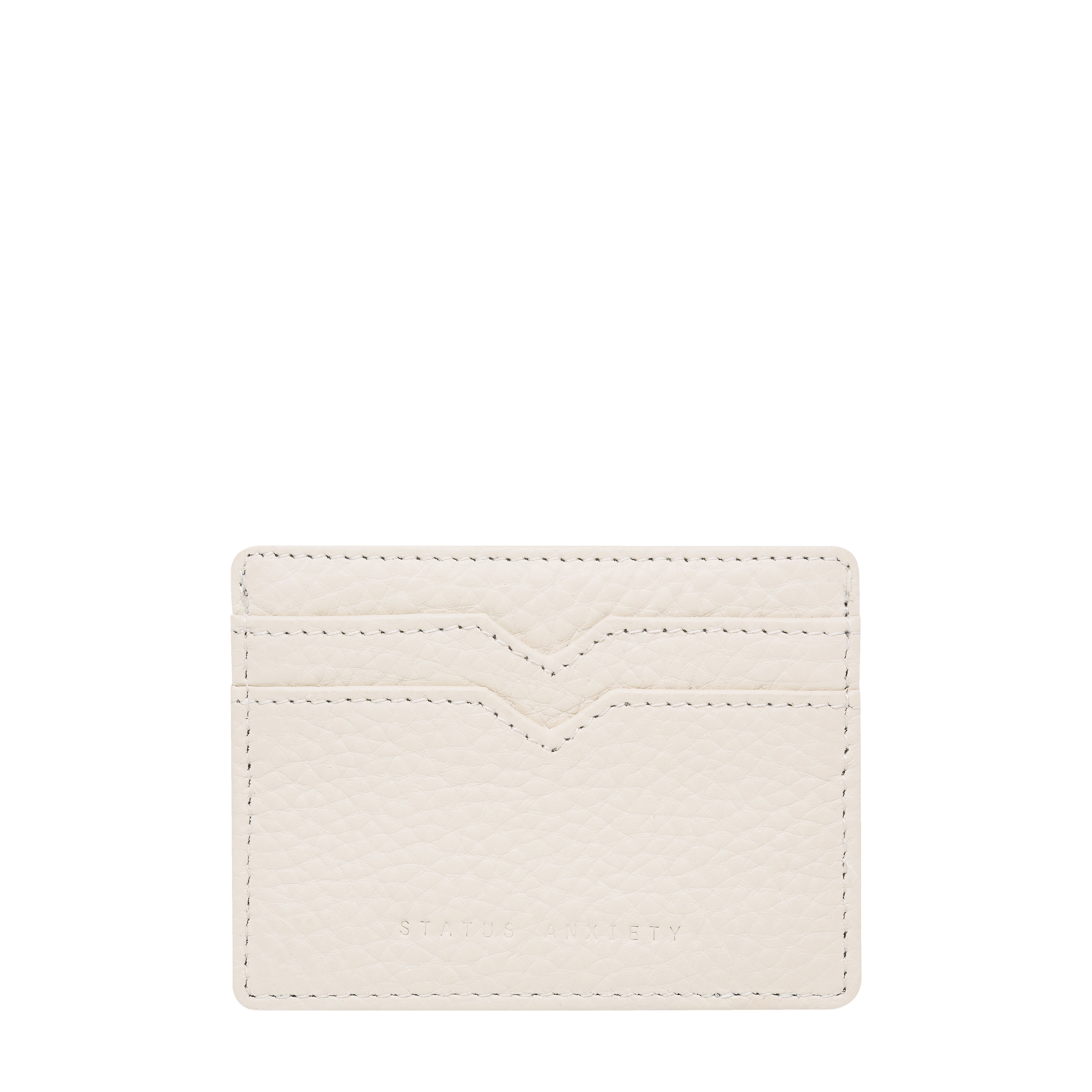 STATUS ANXIETY Together For Now Genuine Leather Card Holder - Slim RFID Blocking Wallet for Men & Women | Perfect for Everyday Use, Travel, and Minimalist Lifestyle