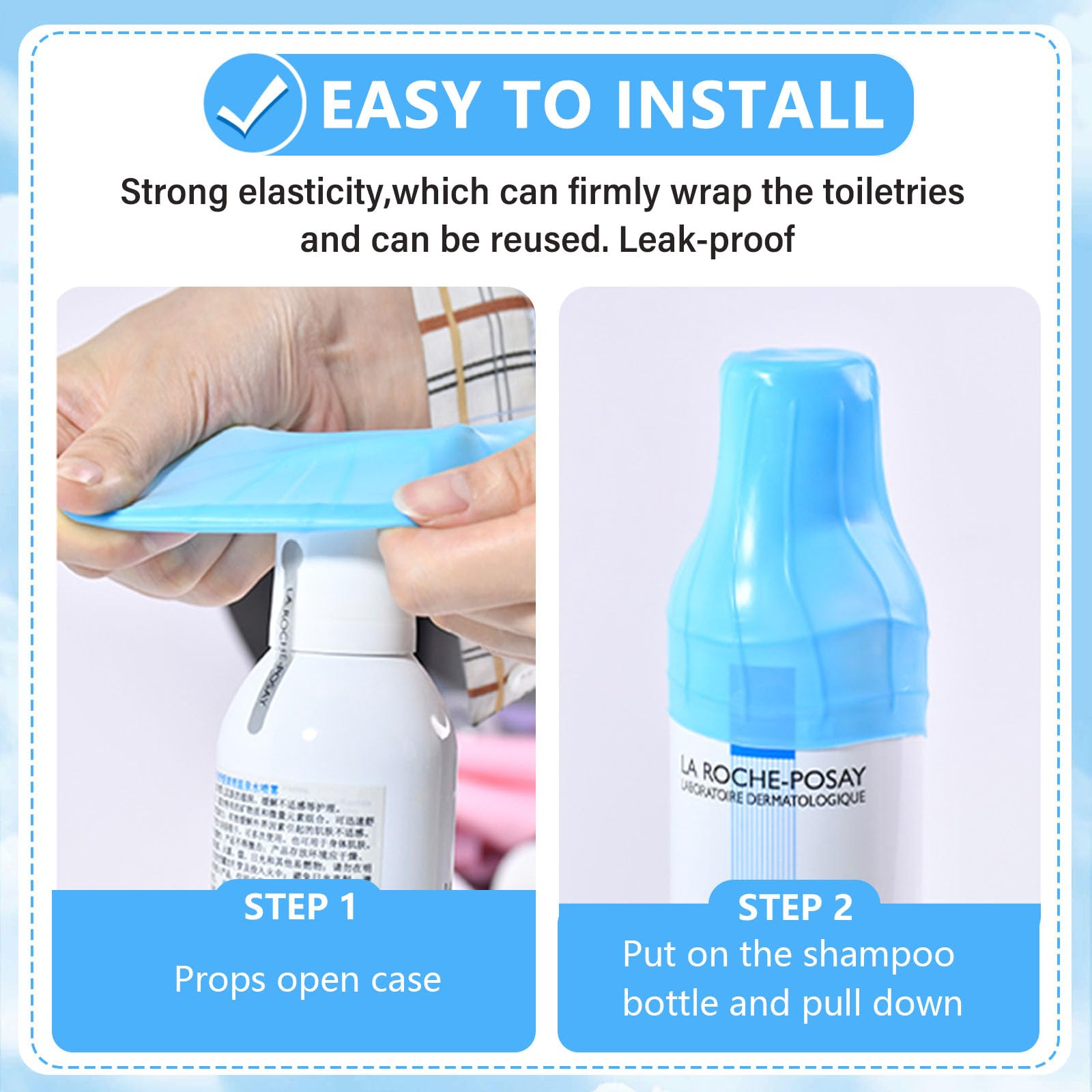 4 Pack Silicone Travel Bottle Covers - Leak Proof Elastic Sleeves for Toiletries | Cruise & Airplane Essentials for Women & Men | Perfect for Carry-On Luggage & TSA Compliance