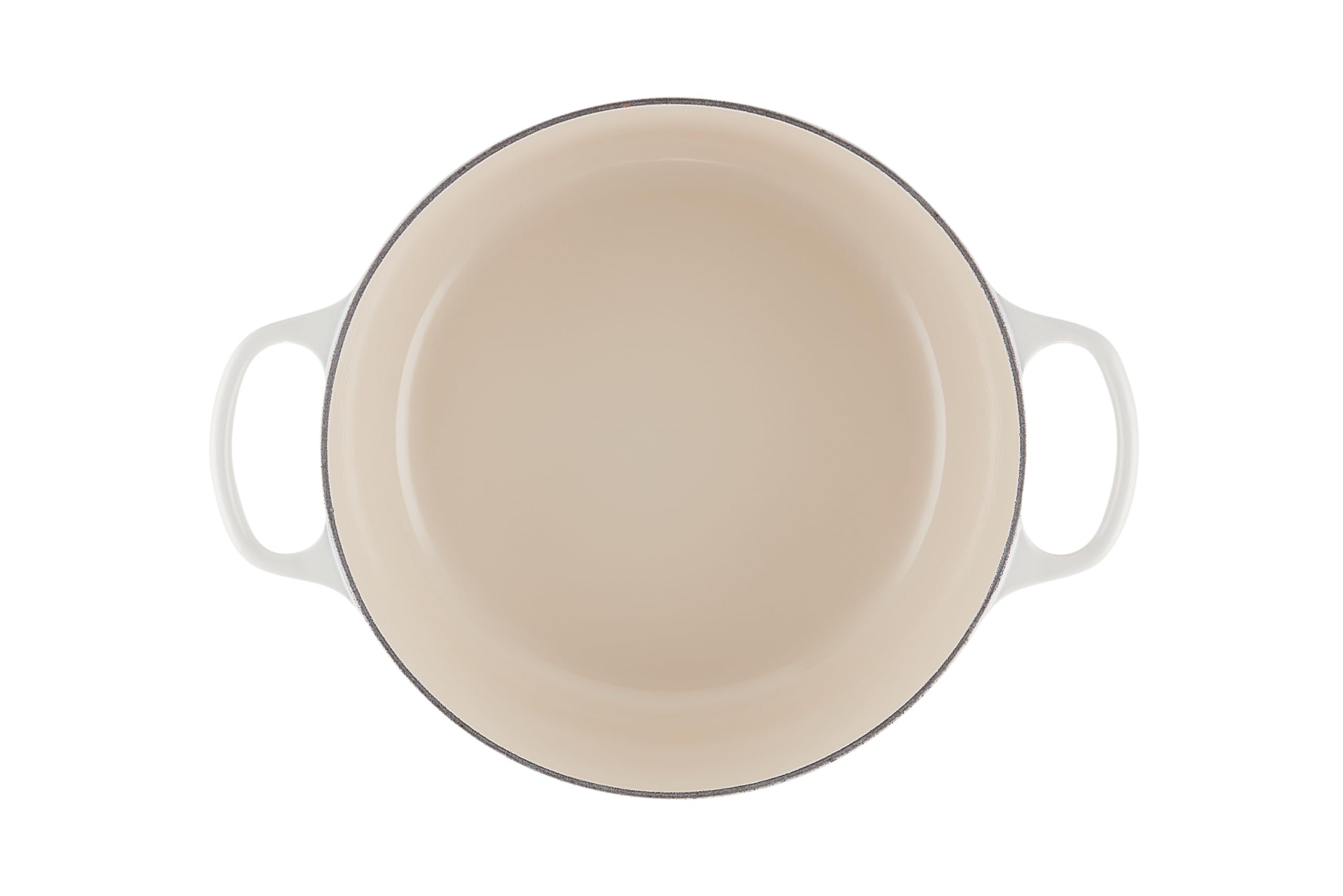 Le Creuset Signature Enameled Cast Iron Round Dutch Oven 7.25 Quart - Premium Cookware for Braising, Baking & Slow Cooking - Perfect for Soups, Stews & Casseroles - Meringue Color
