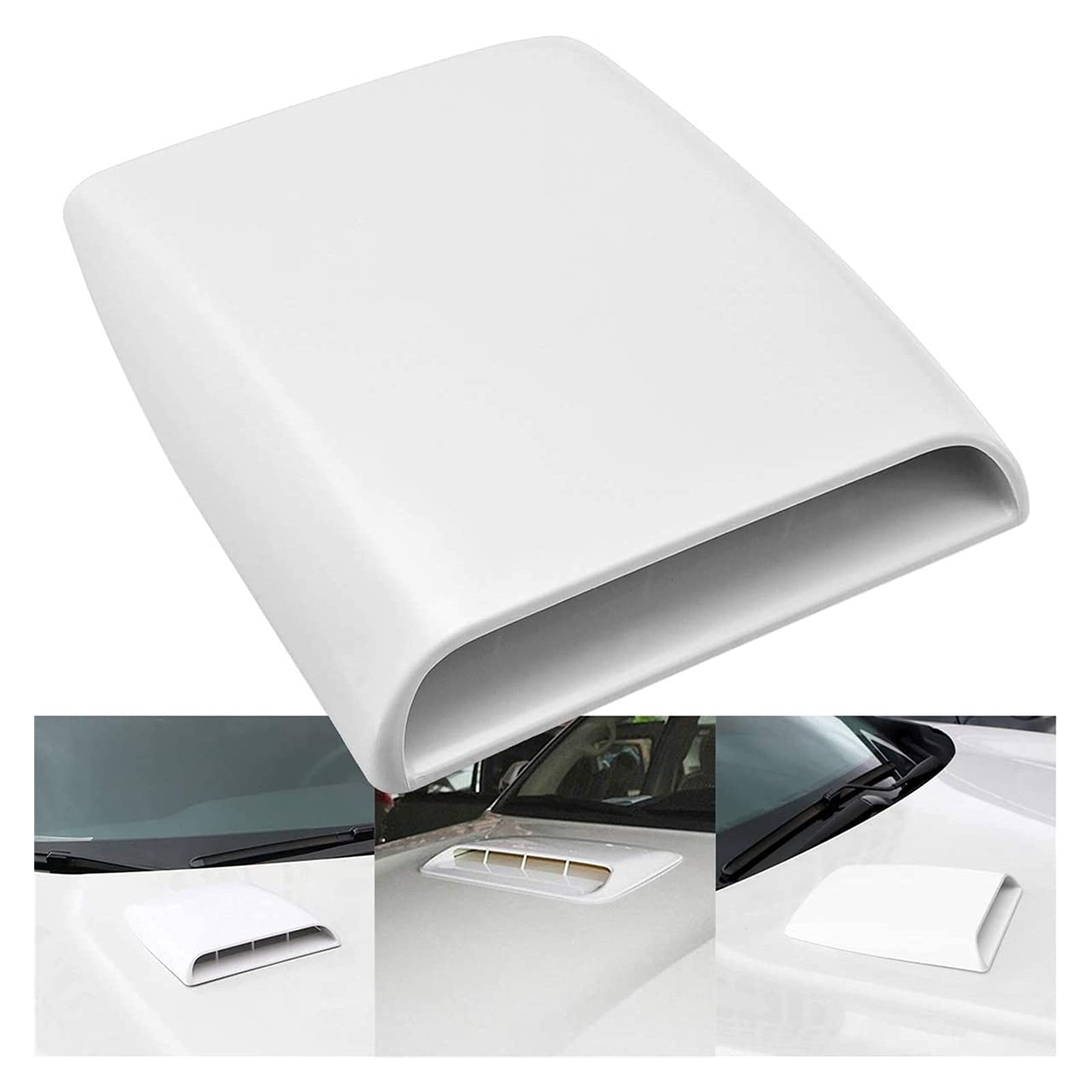QUXING Universal Car Hood Scoop Air Flow Intake Vent Cover - Stylish Exterior Louver Decoration for Enhanced Airflow & Vehicle Aesthetics - Perfect for Sports Cars & Custom Builds
