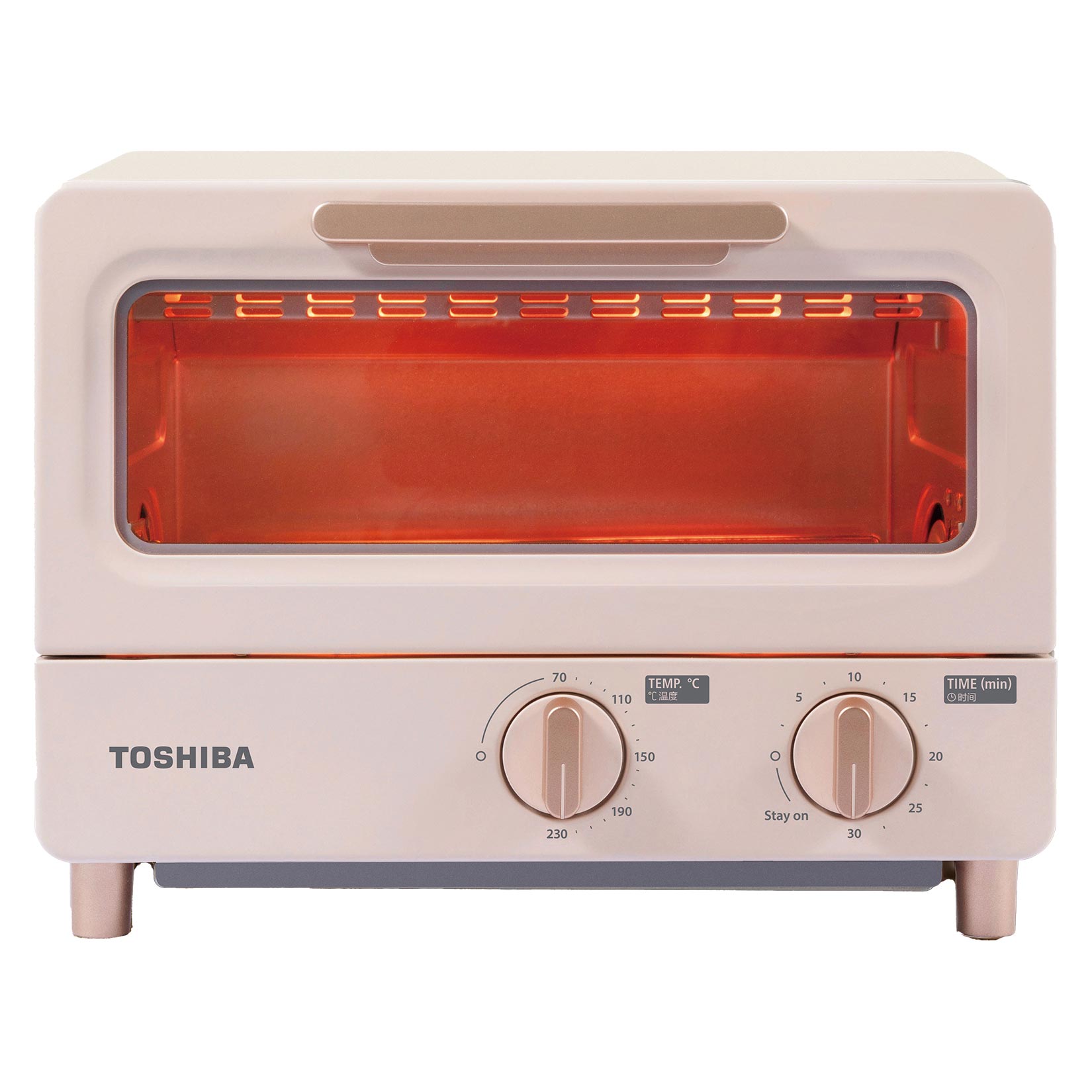 ET TD7080(PN) 8L Mini Toaster Oven - Compact Countertop Convection Oven for Baking, Toasting & Broiling - Perfect for Small Kitchens, Dorms & RVs