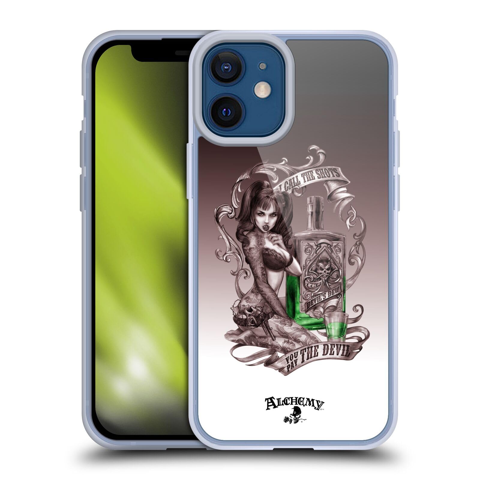 Alchemy Gothic Devil's Green Dew Woman Soft Gel Case for iPhone 12 Mini | Officially Licensed Head Case Designs | Perfect for Gothic Style & Everyday Protection
