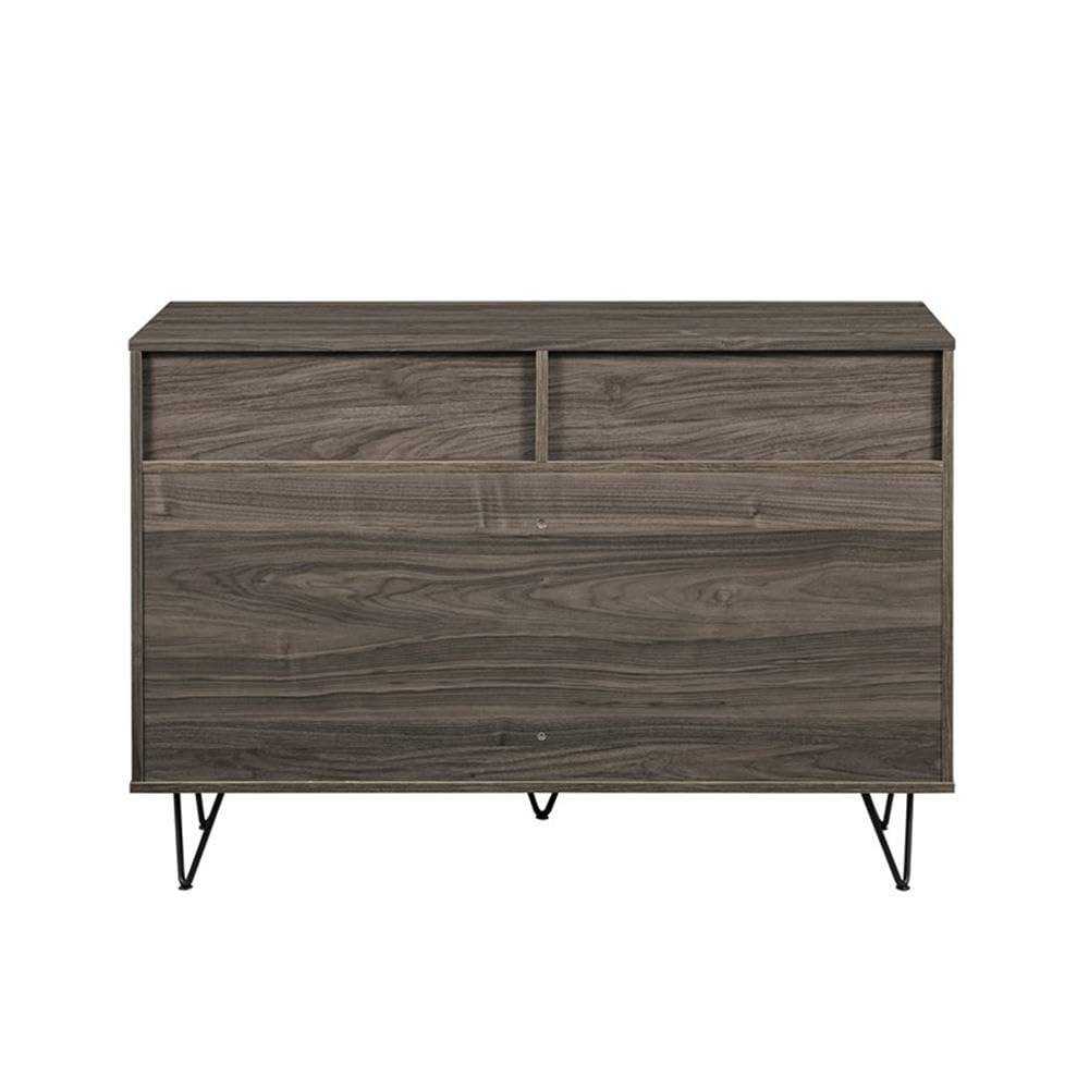 Walker Edison Modern 2-Drawer Storage Entry Table, 44 Inch Console Table with Drawers, Slate Grey Finish - Perfect for Entryway, Living Room, or Hallway Organization