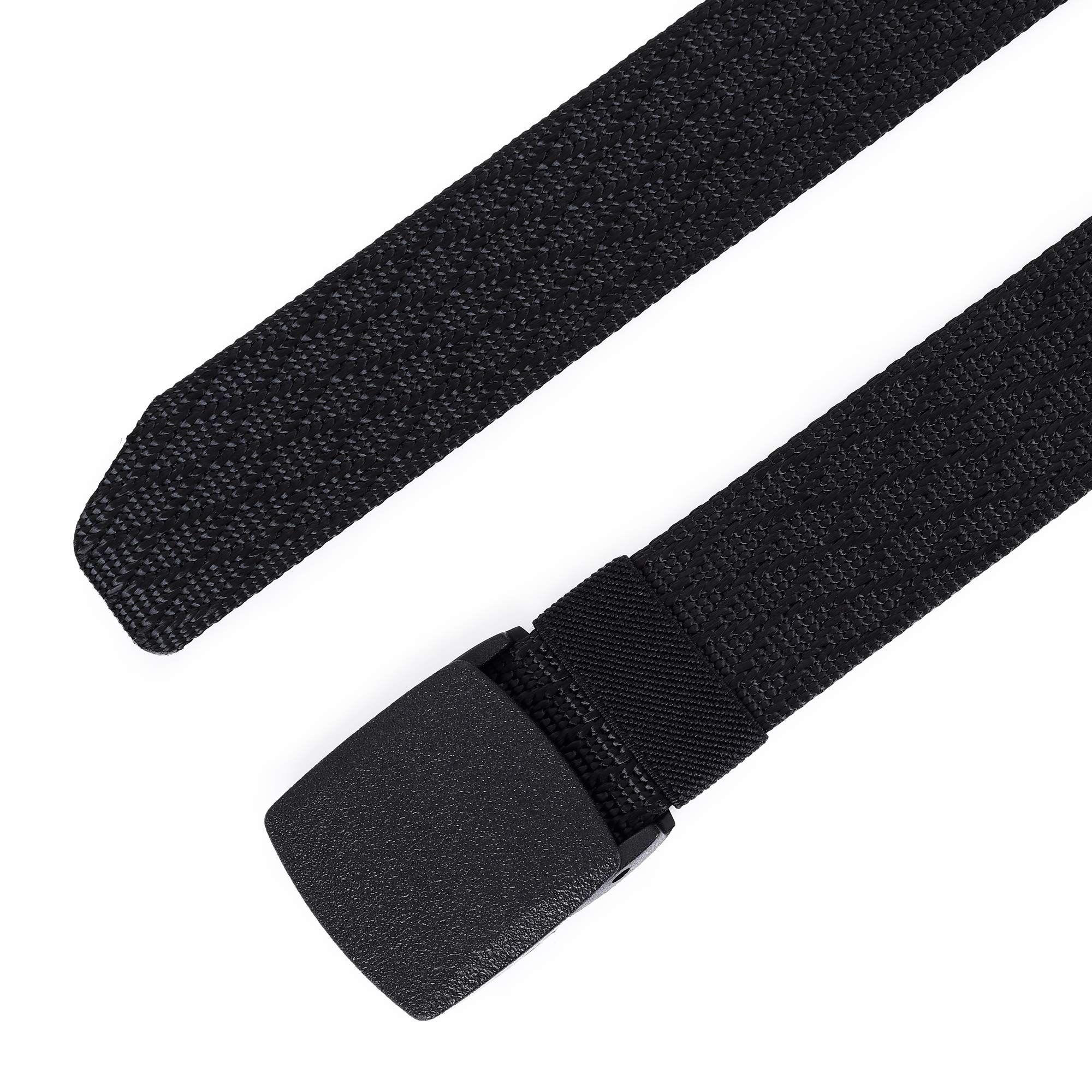 Durable Nylon Web Belt for Outdoor & Military Use - TSA Approved YKK Buckle (Plastic/Metal) - Perfect for Hiking, Travel, and Everyday Wear